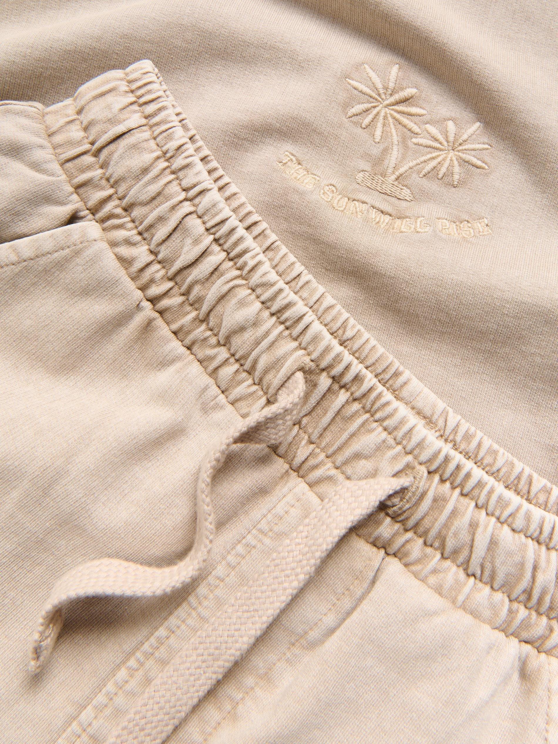 Beige Cotton Set With Shorts, , large image number 4