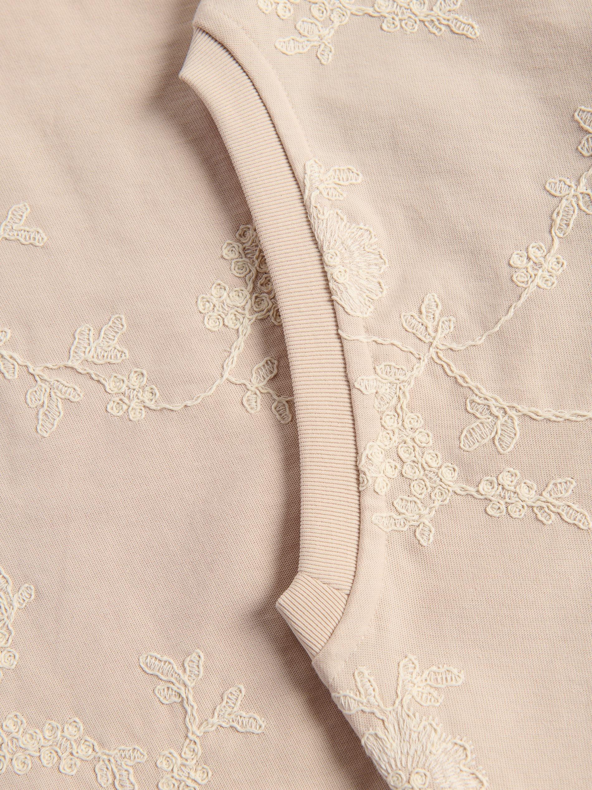 Beige T-Shirt With Decorative Embroidery, Beige, large image number 5