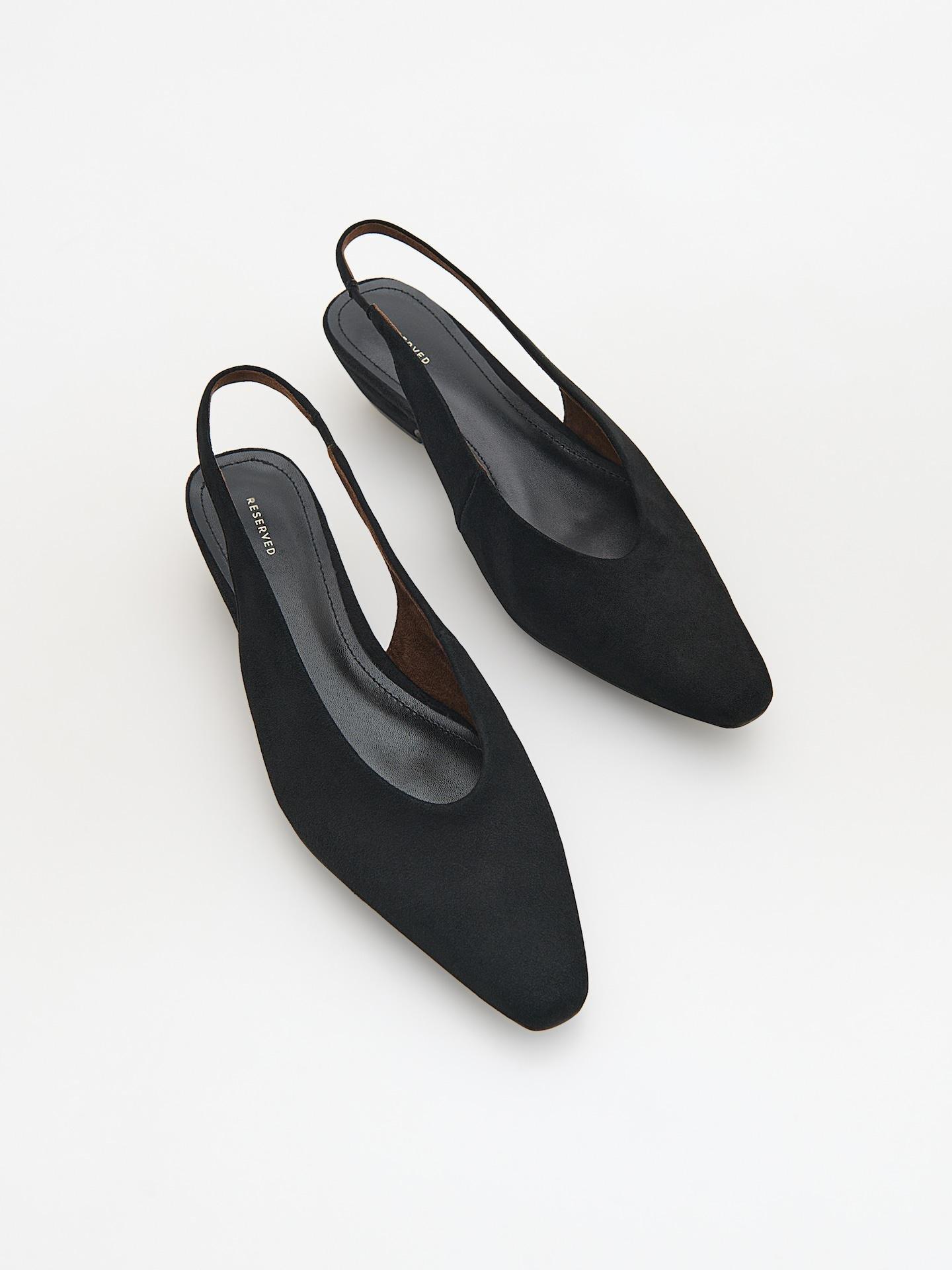 Black Sheepskin Pumps, Black, medium