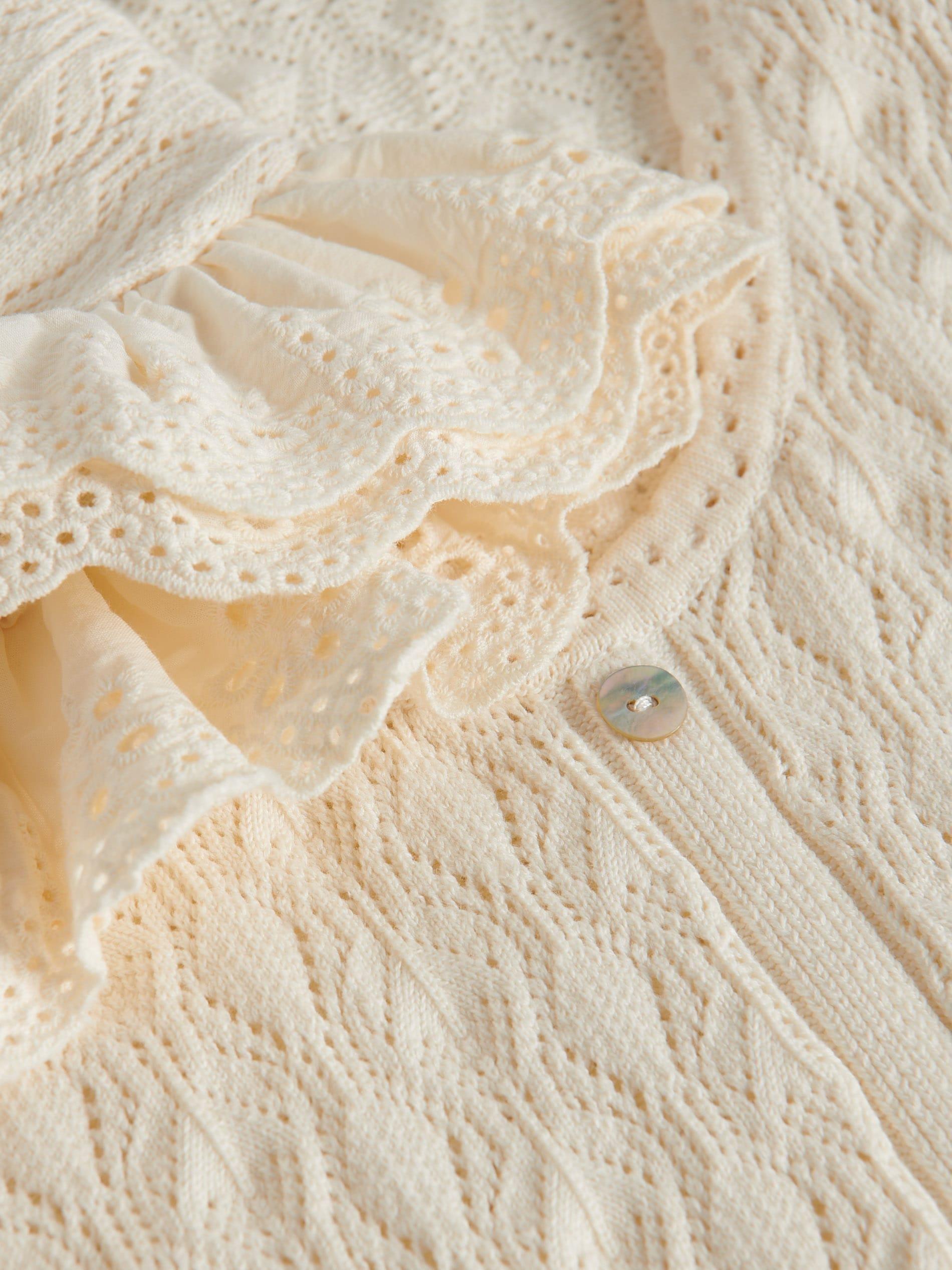 Beige Openwork Top, , large image number 5