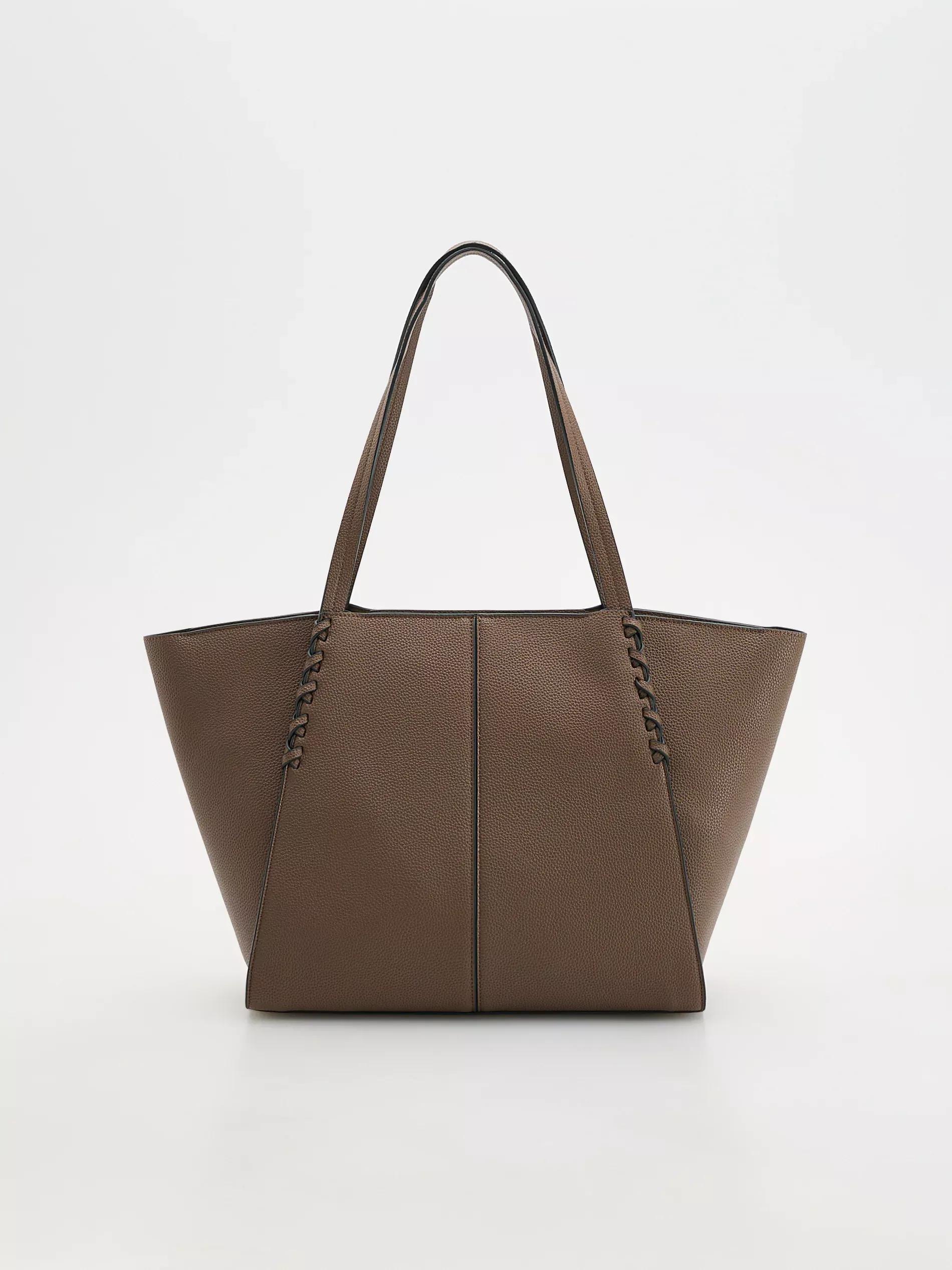 Brown Shopping Bag, Brown, large image number 0