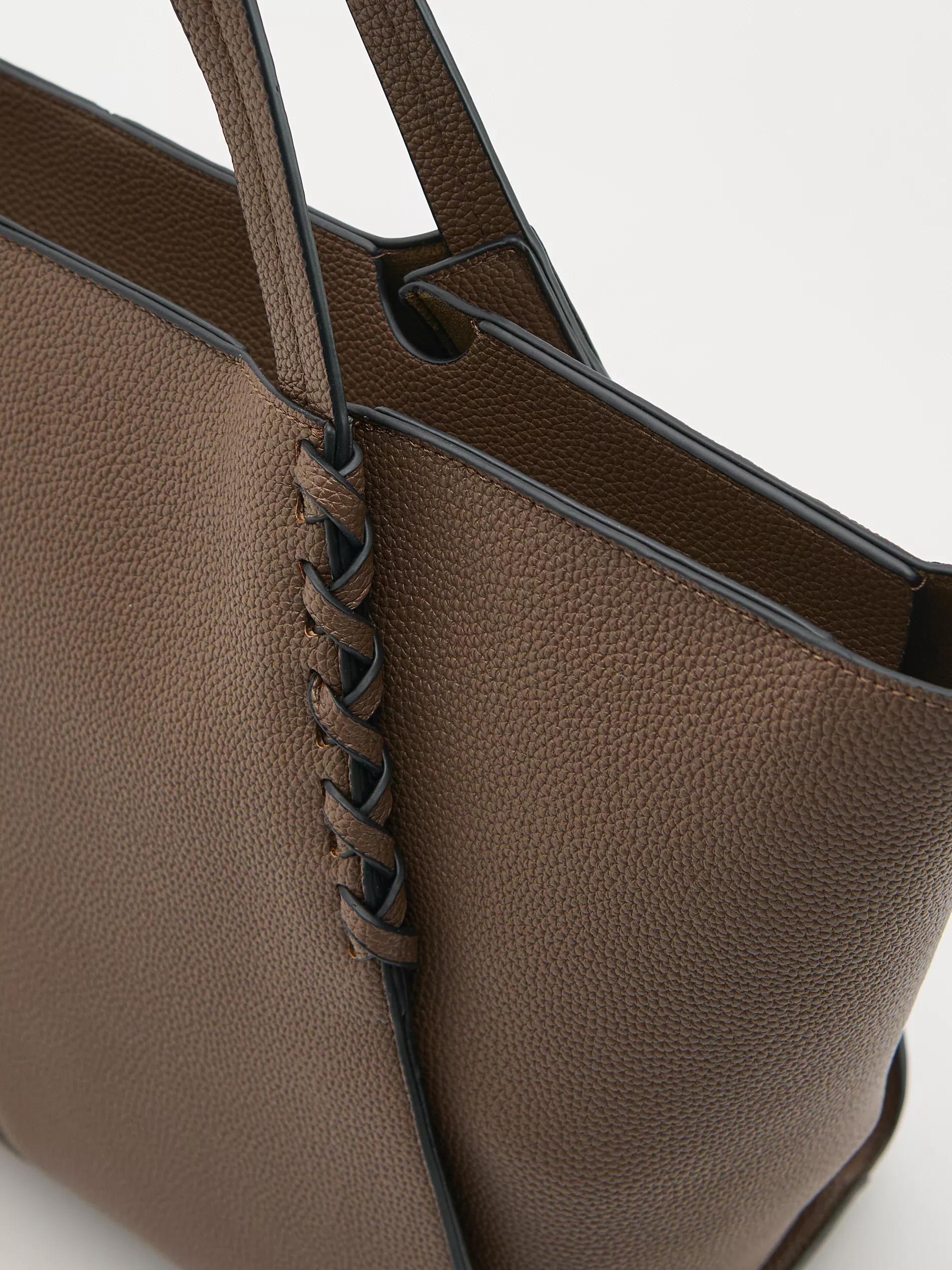 Brown Shopping Bag, Brown, large image number 2