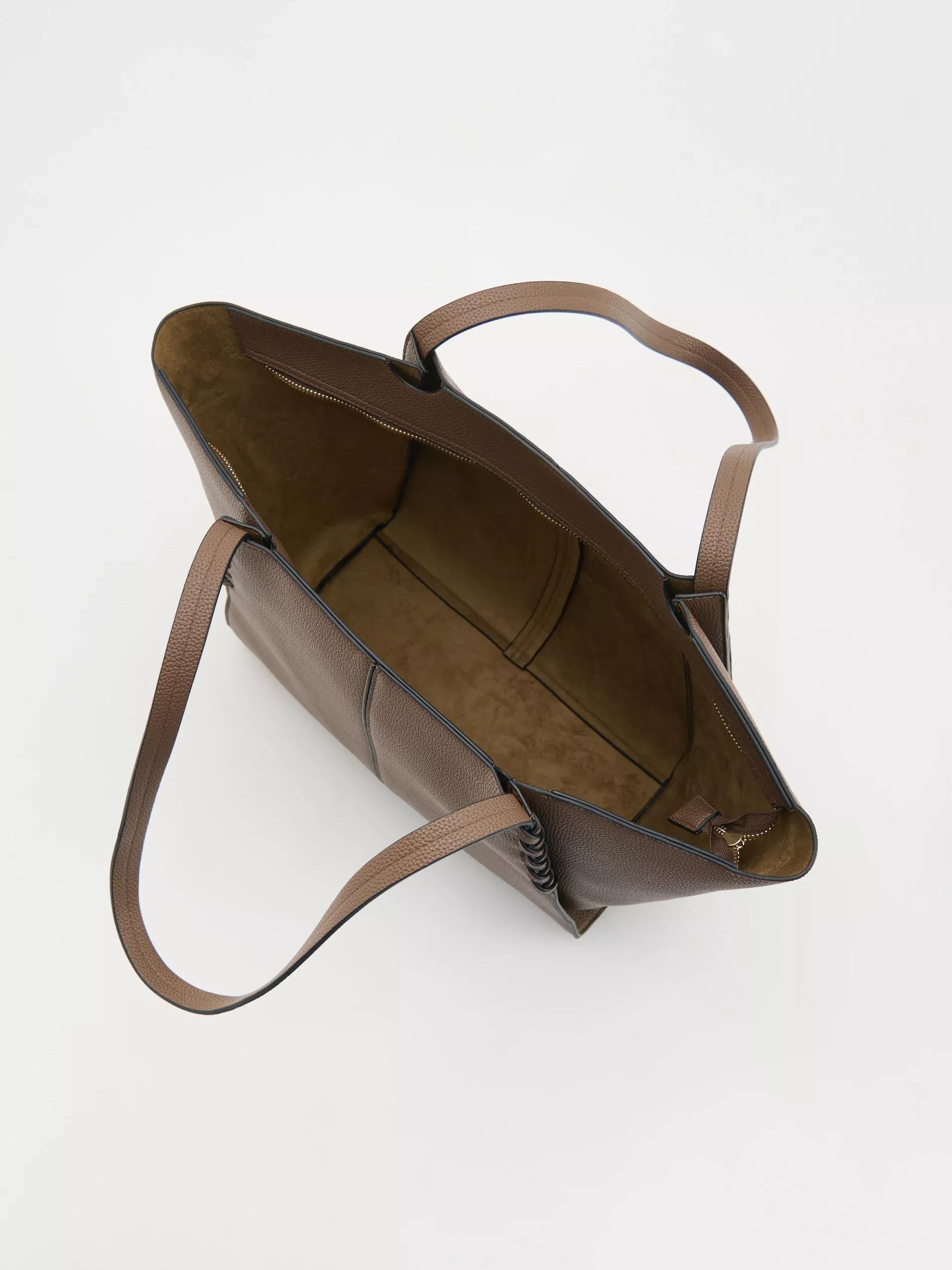 Brown Shopping Bag, Brown, large image number 3
