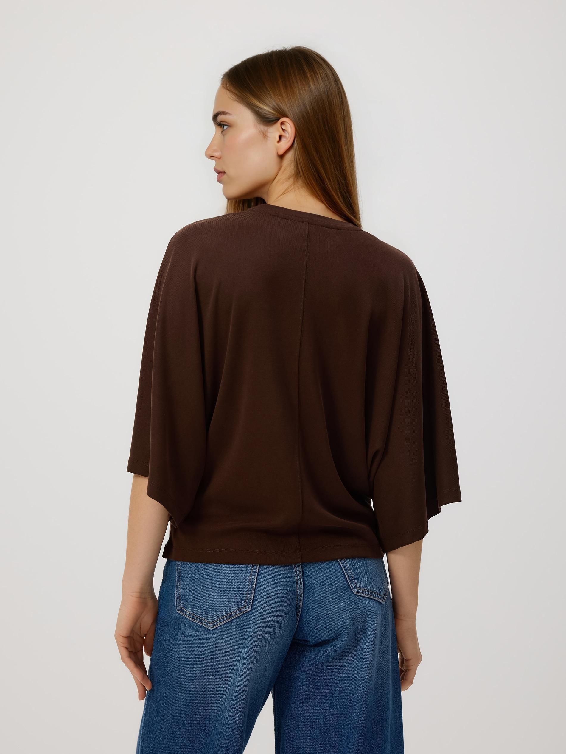 Brown Blouse, Brown, large image number 2