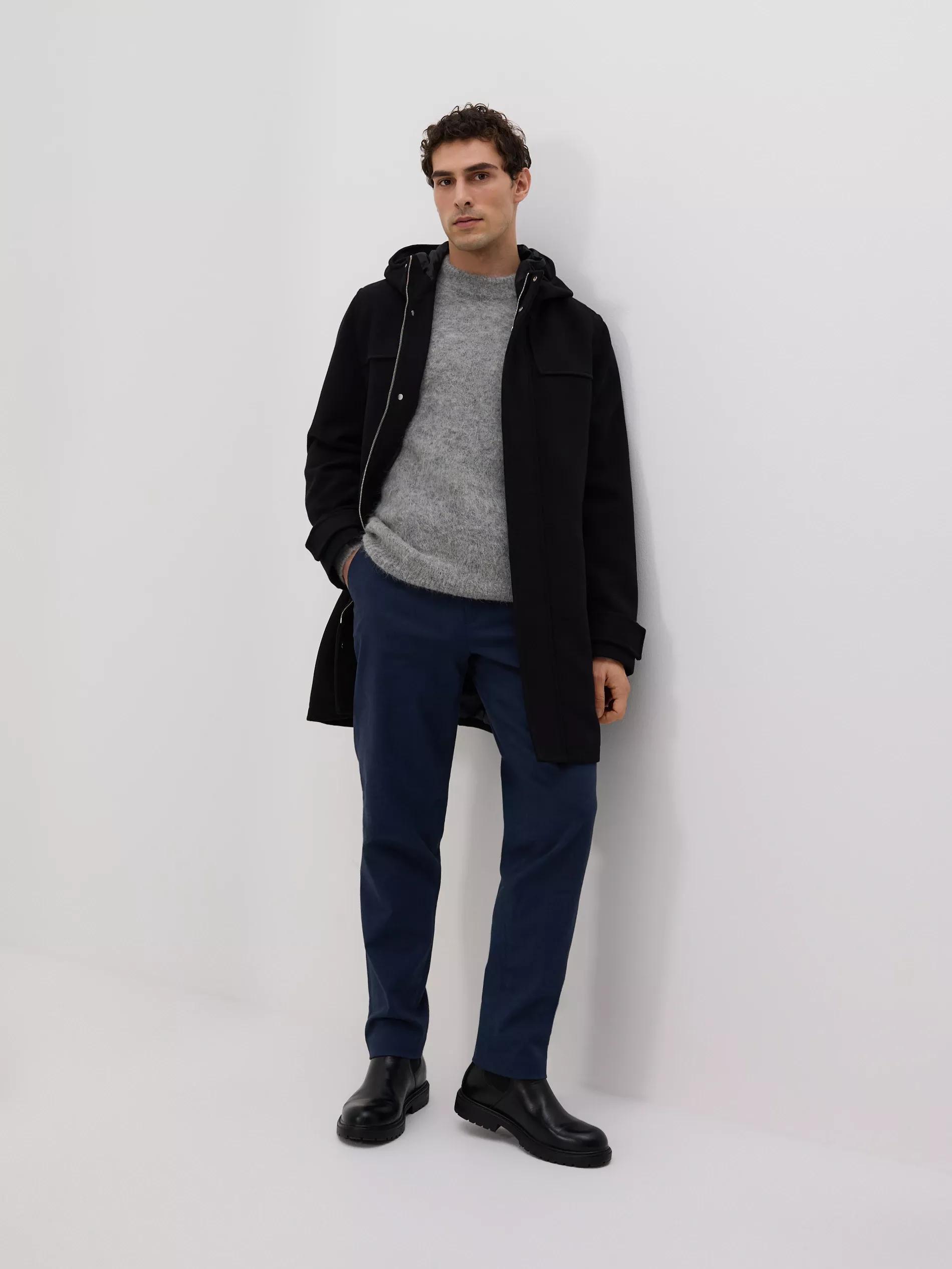 NAVY Slim chino trousers with adjustable waist, Navy, large image number 1