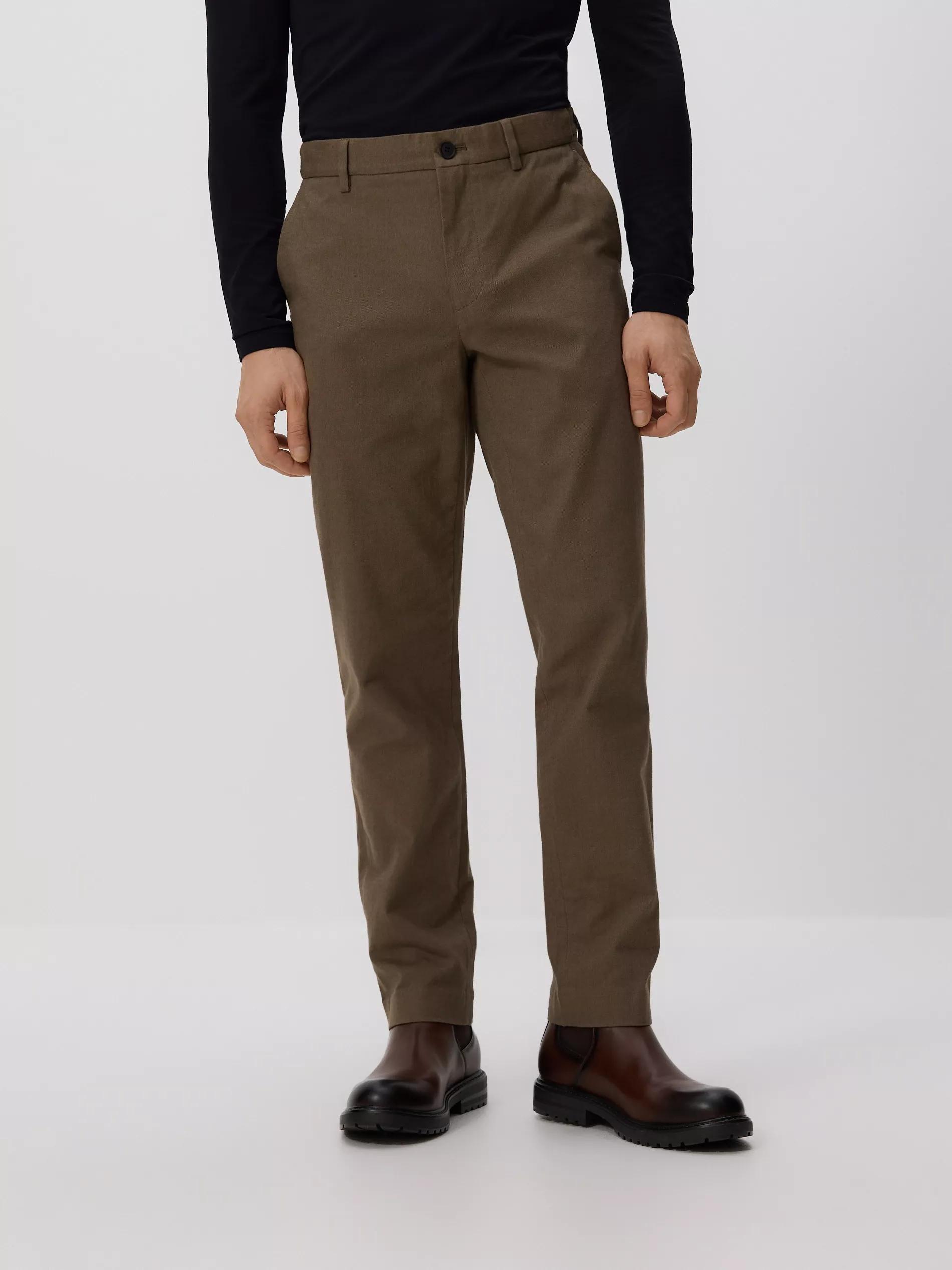 DARK GREEN Slim chino trousers with adjustable waist, Green, large image number 1