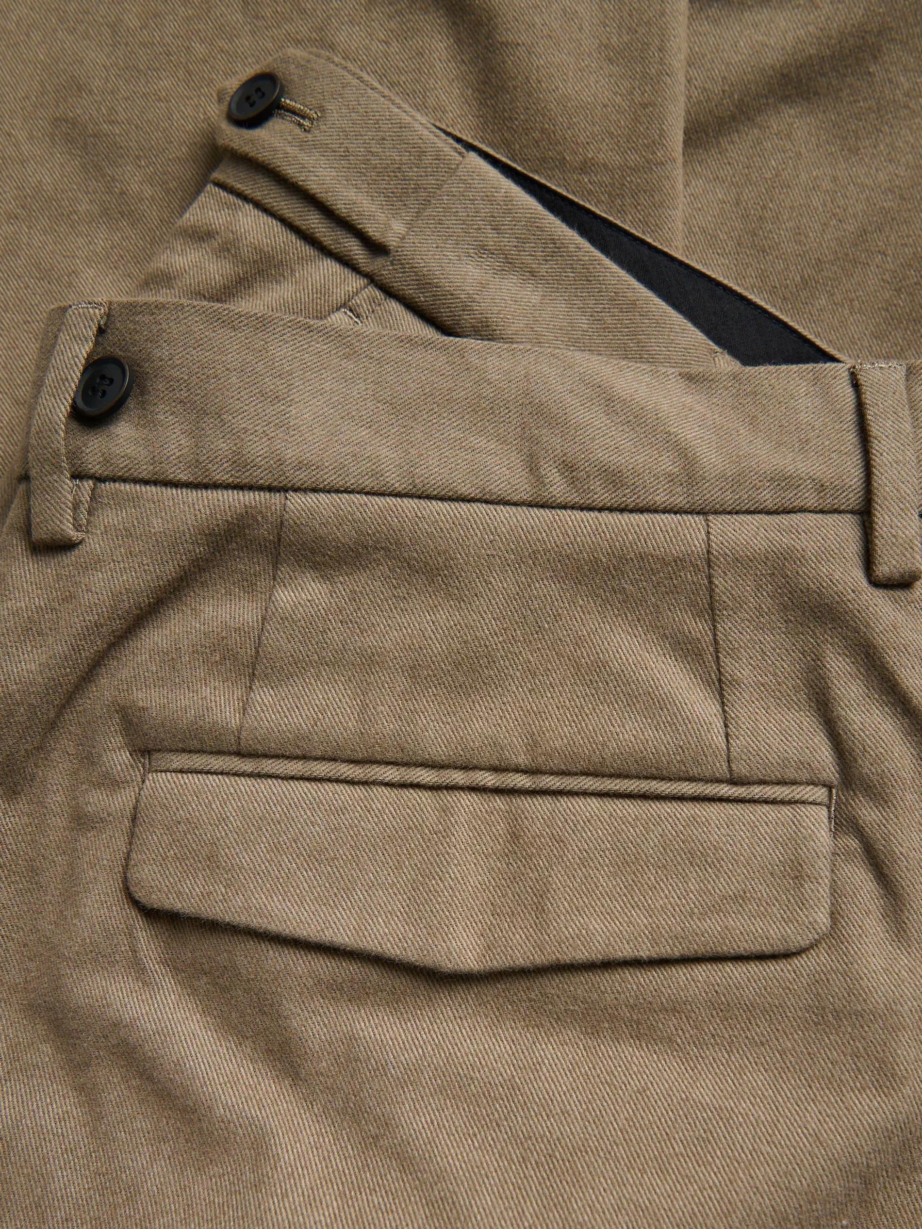 DARK GREEN Slim chino trousers with adjustable waist, Green, large image number 4