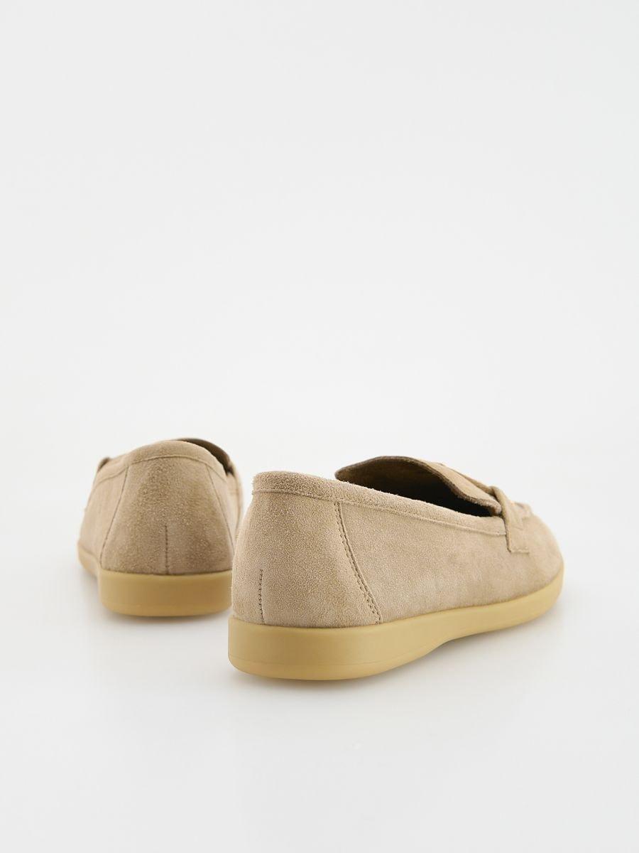 Beige Suede Loafers, , large image number 2
