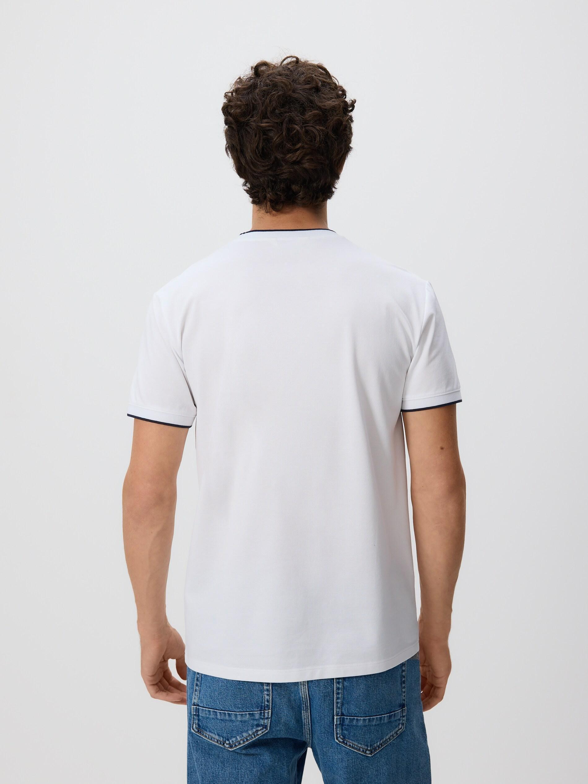 White Regular Fit Mercerised Cotton Rich T-Shirt, White, large image number 2