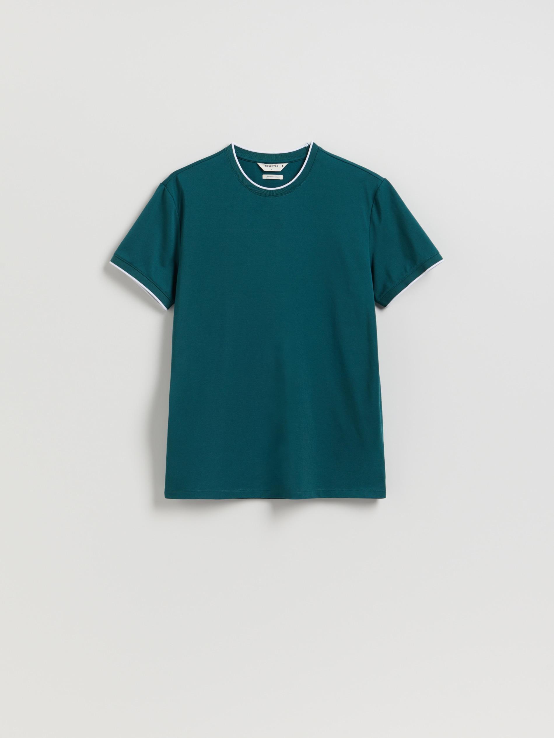 Green Regular Fit Mercerised Cotton Rich T-Shirt, Green, medium