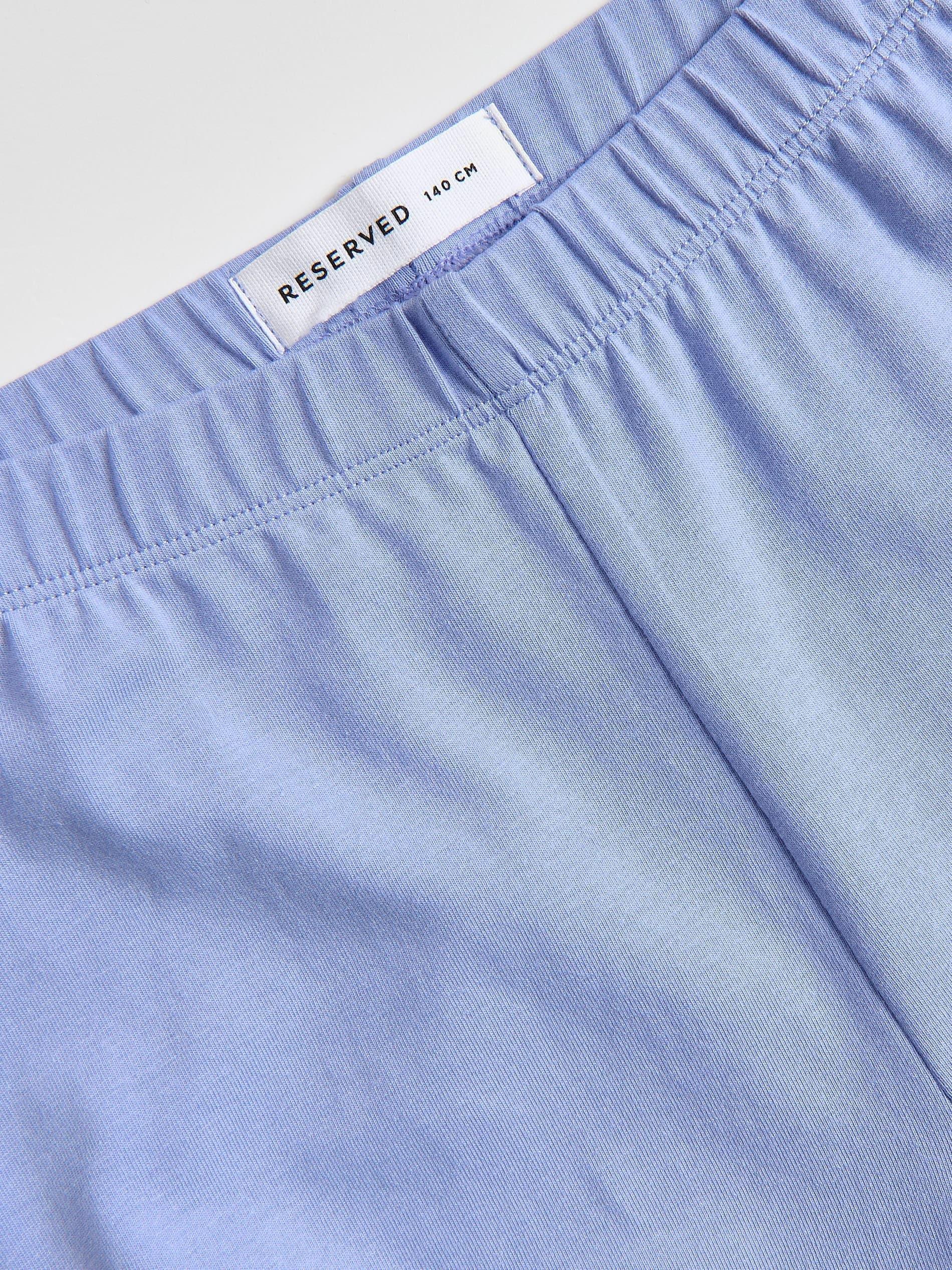 Blue Cotton Rich Bikers Shorts, Blue, large image number 1