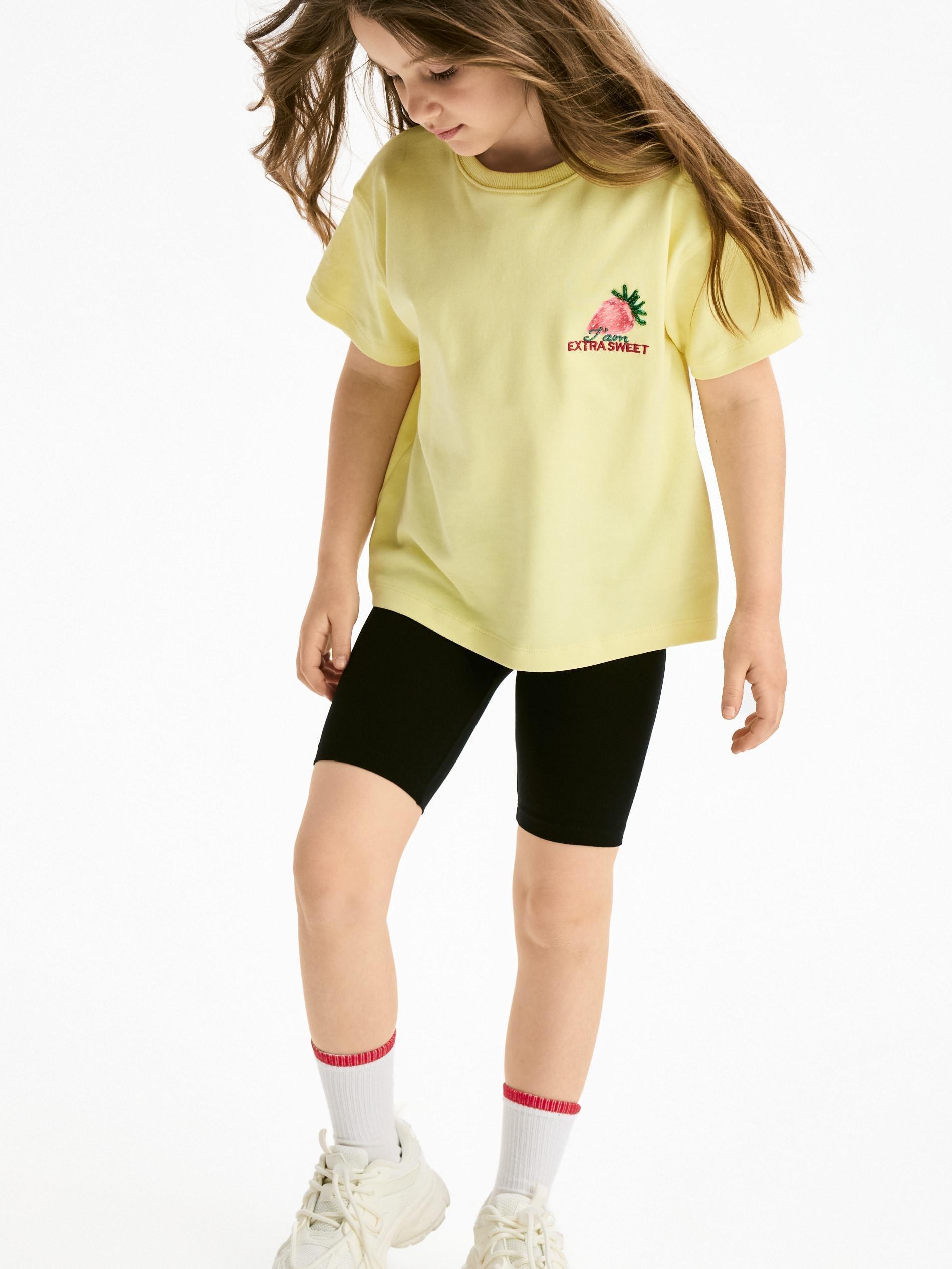 GIRLS` SHORTS BLACK, Black, medium
