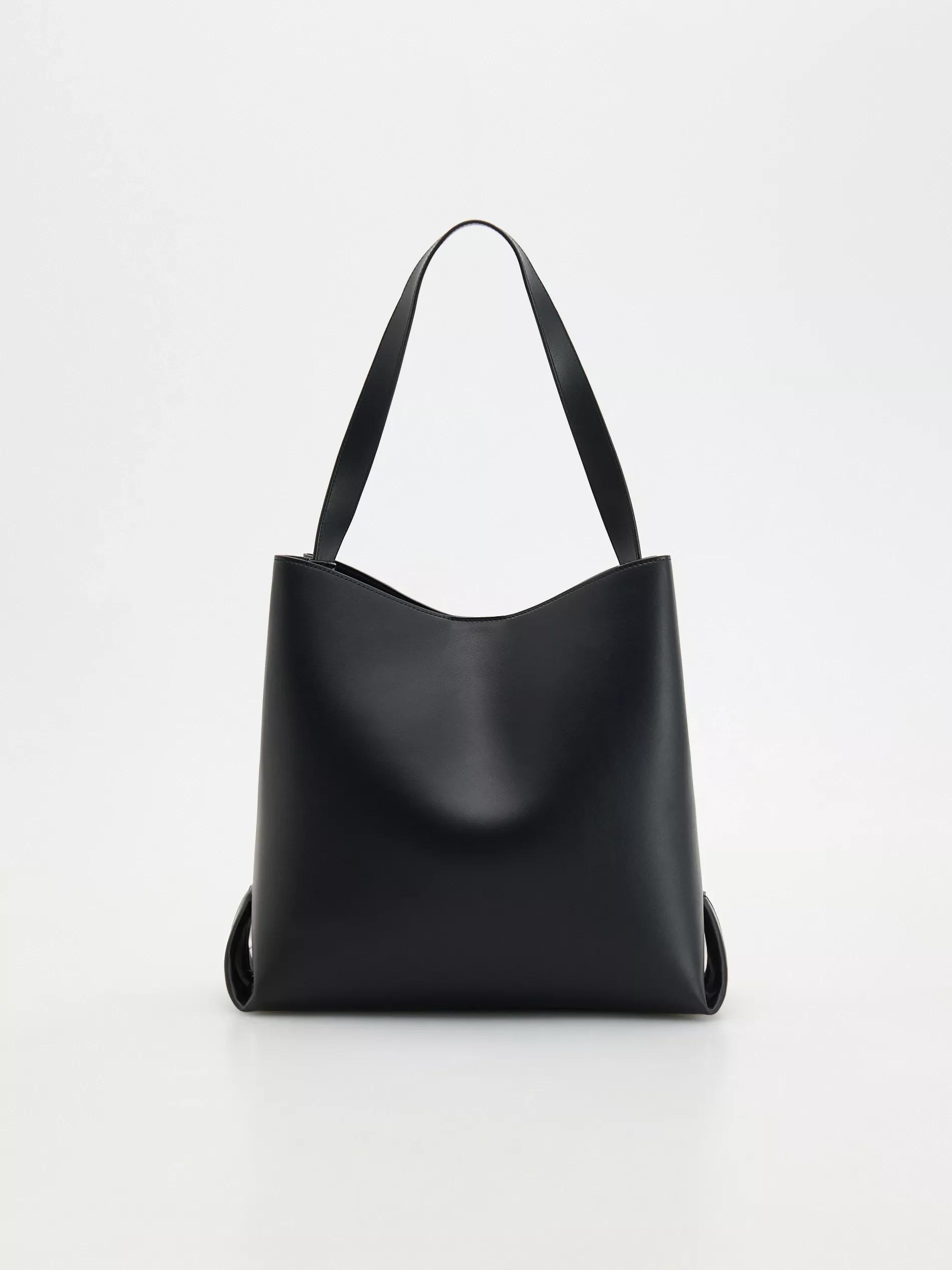 Black Shopping Bag, Black, large image number 0