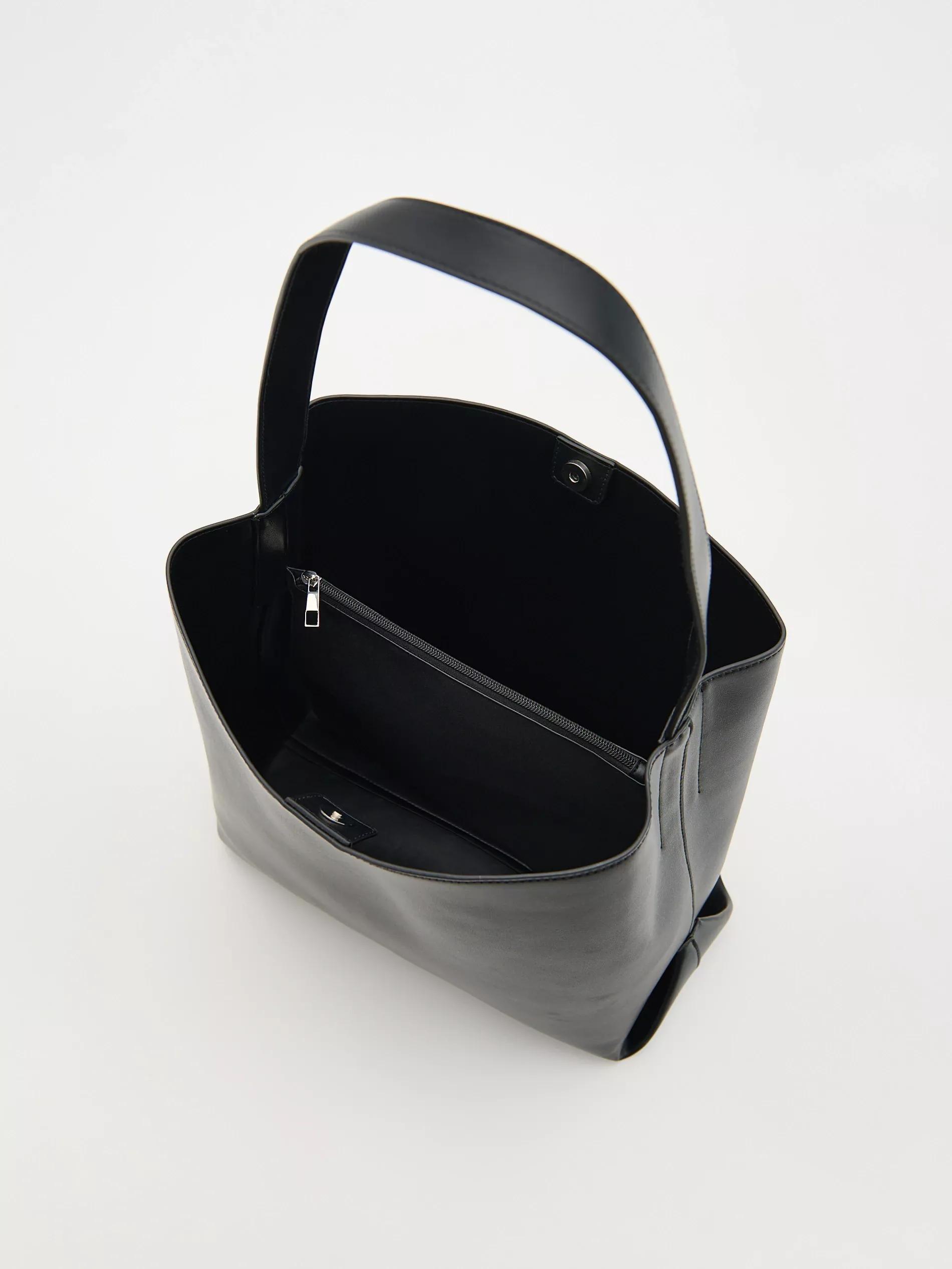 Black Shopping Bag, Black, large image number 2
