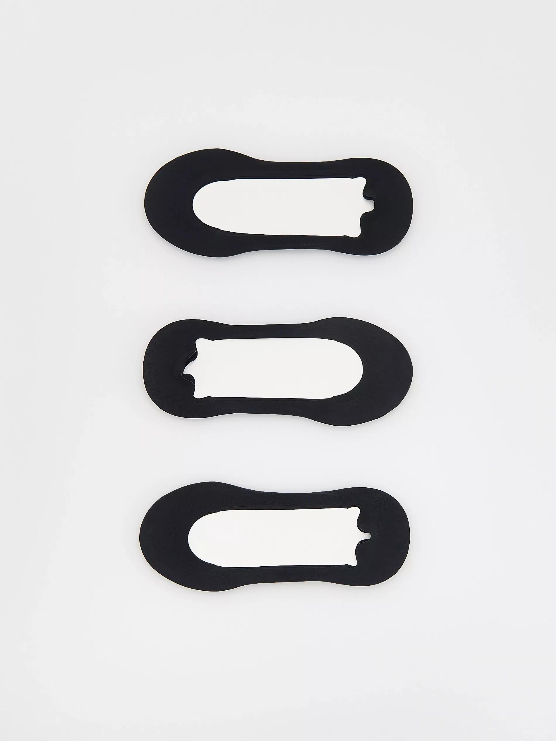 Black Invisible socks 3 pack, , large image number 0