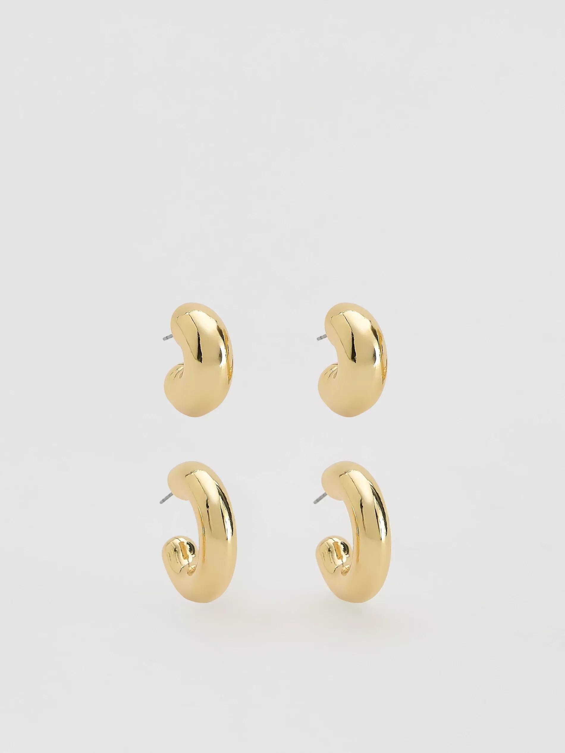 Gold Earrings Set, Golden, large image number 0
