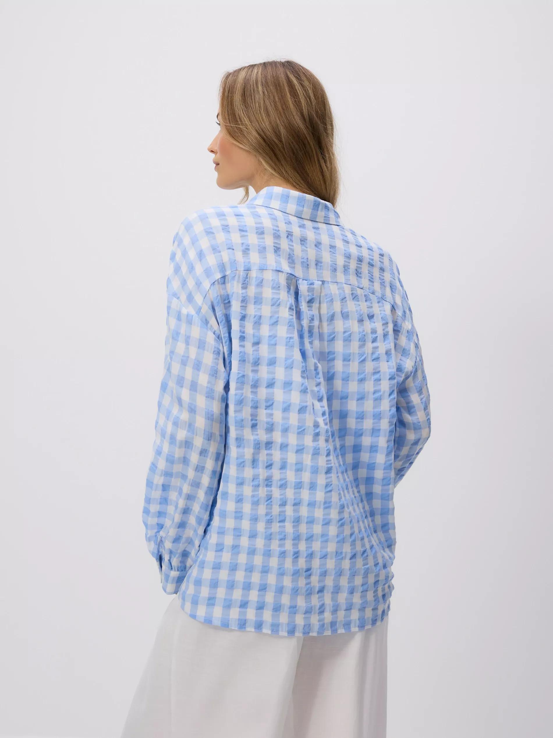 PALE BLUE Check shirt, Blue, large image number 2