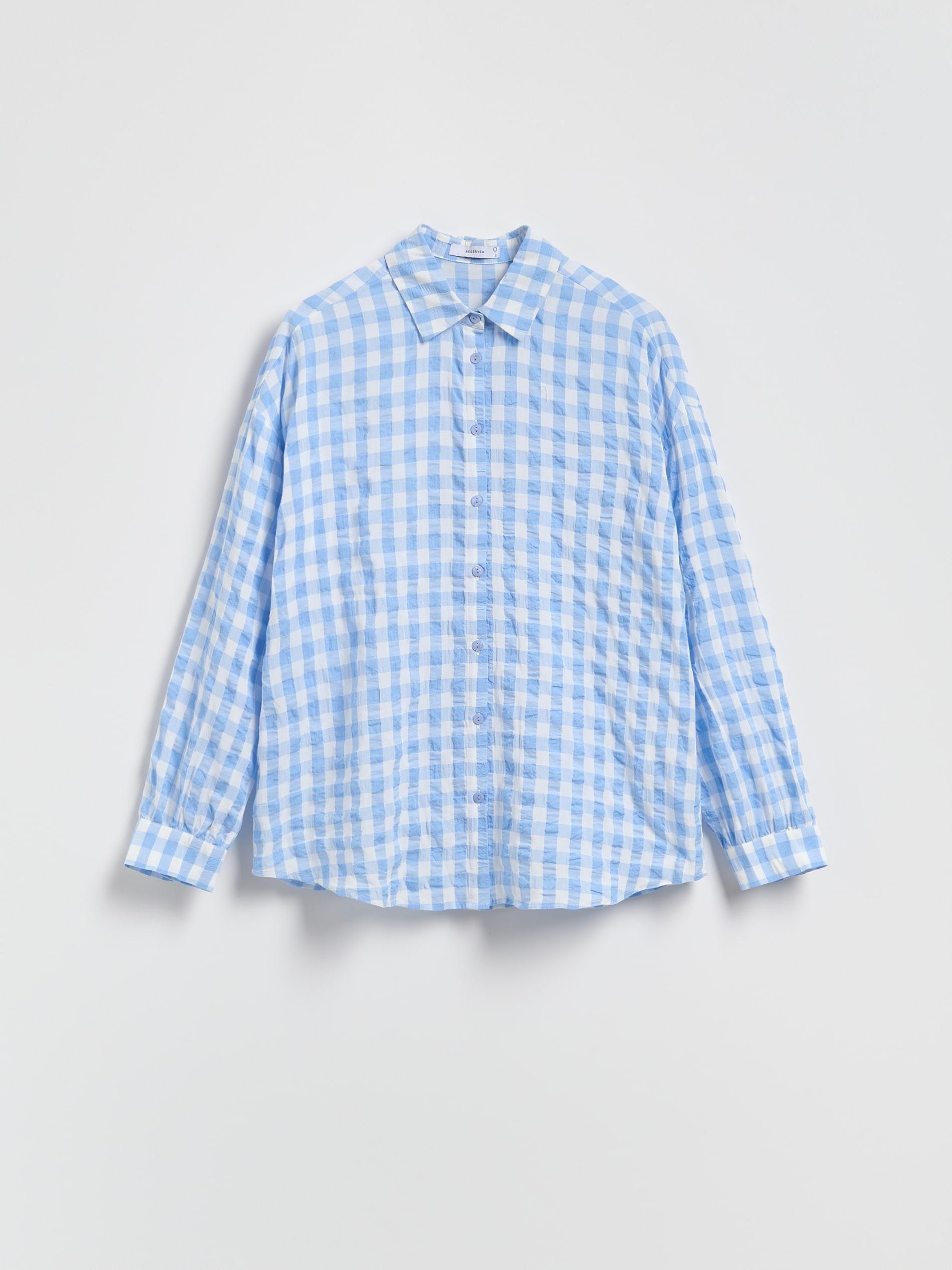 PALE BLUE Check shirt, Blue, large image number 5