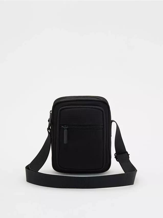 Black Crossbody Pouch Bag, Black, large image number 1