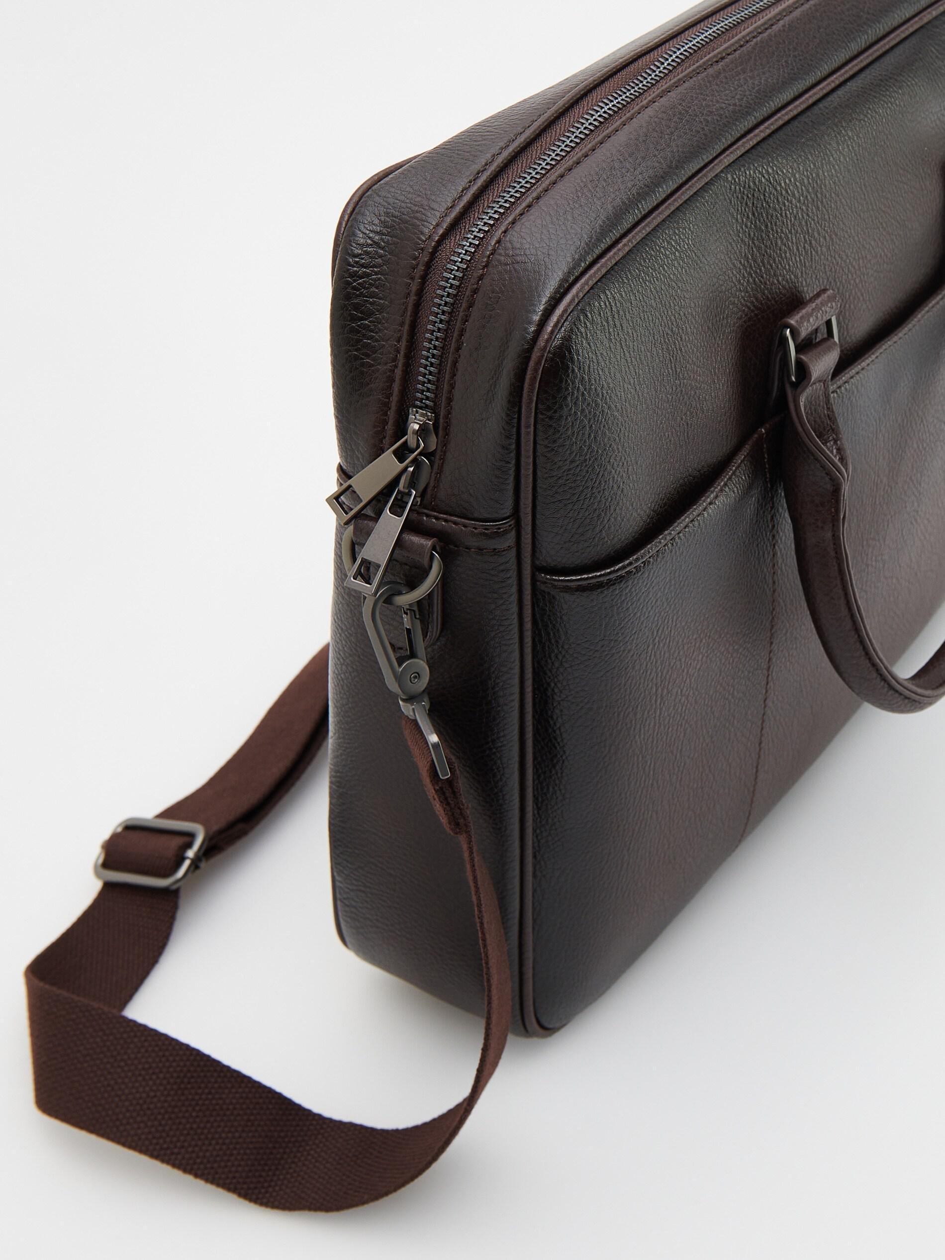 Brown Briefcase Bag, , large image number 1