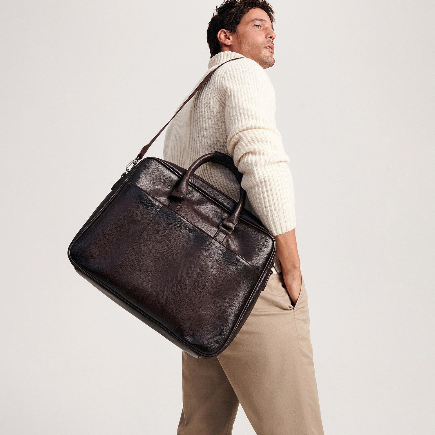 Brown Briefcase Bag, , large image number 2