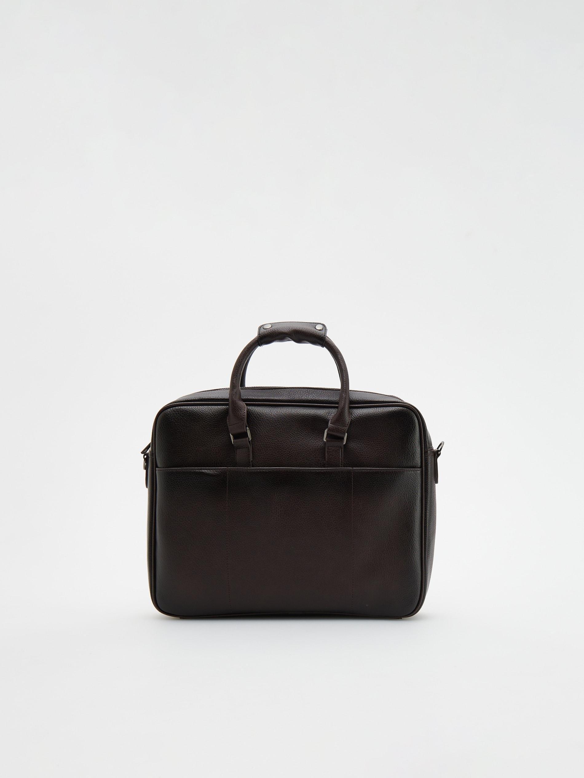 Brown Briefcase Bag, , large image number 4
