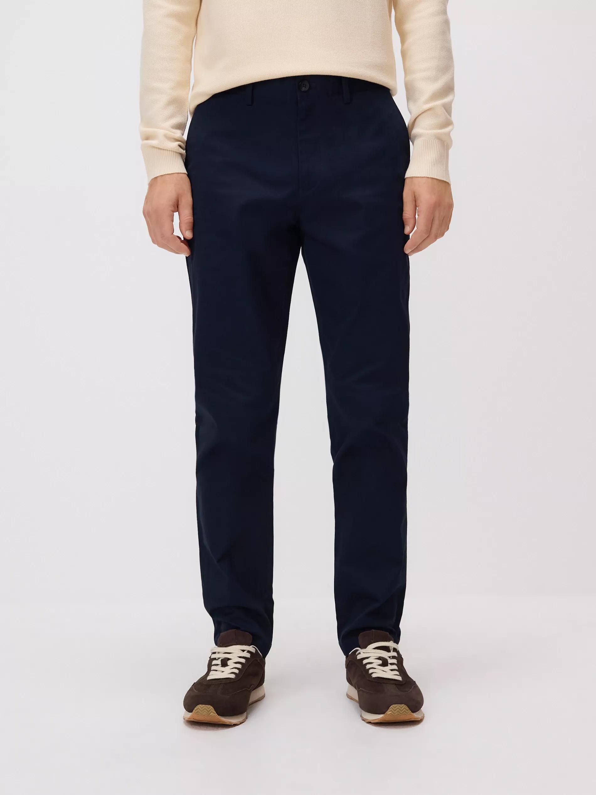 NAVY Chino slim cotton rich trousers, Navy, medium