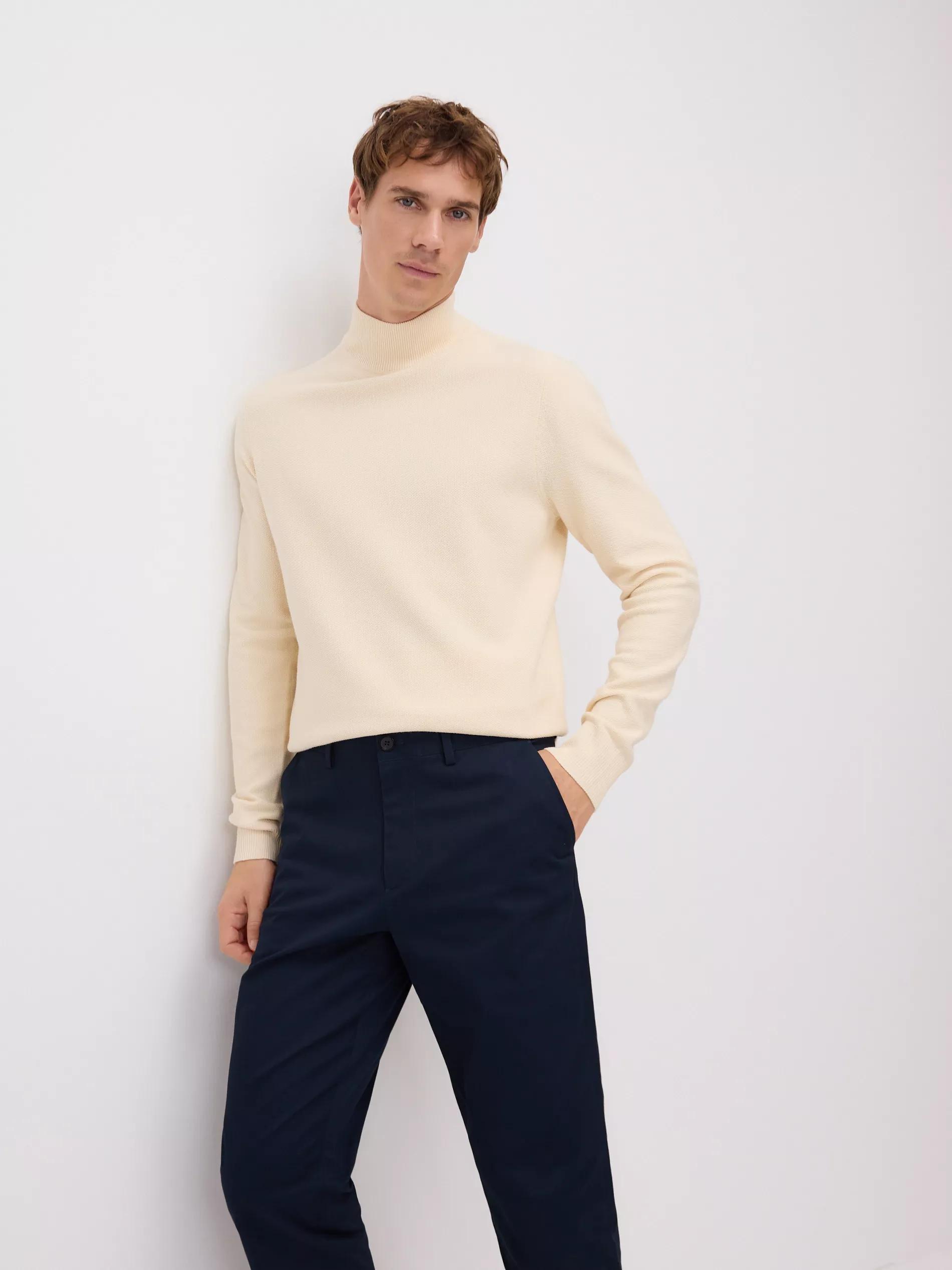 NAVY Chino slim cotton rich trousers, Navy, large image number 2