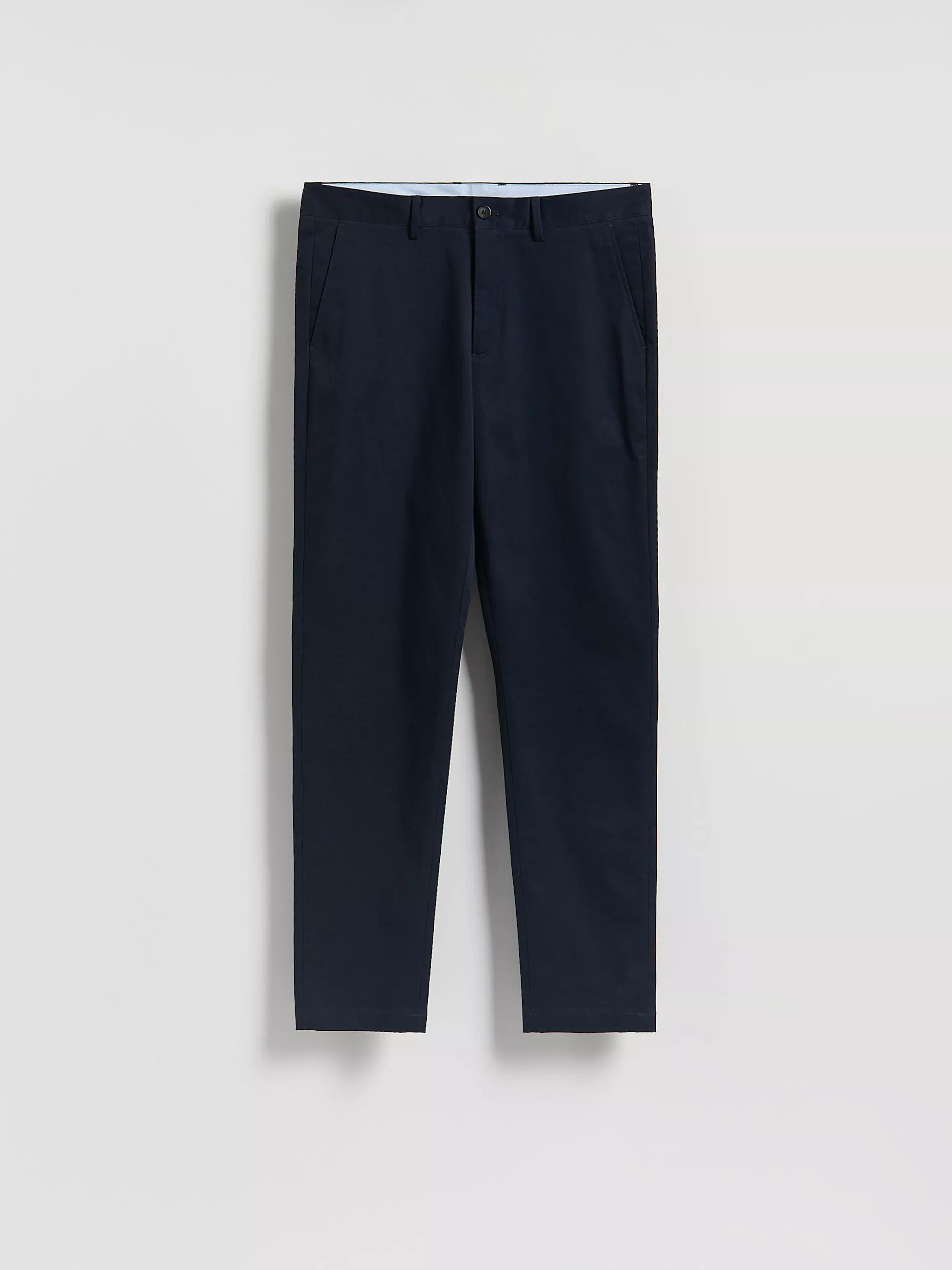 NAVY Chino slim cotton rich trousers, Navy, large image number 4