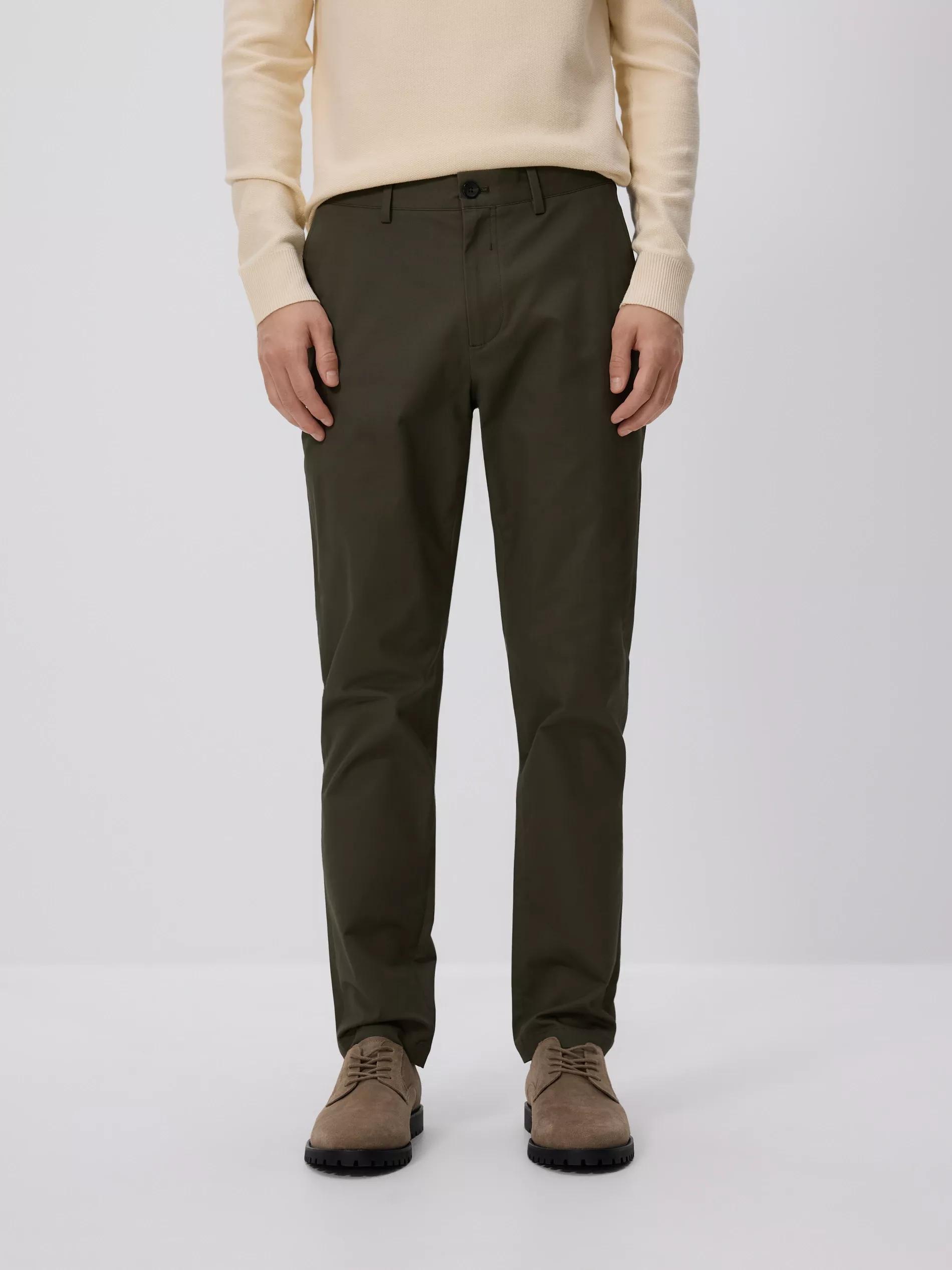 Brown Chino Slim Cotton Rich Trousers, Khaki, medium