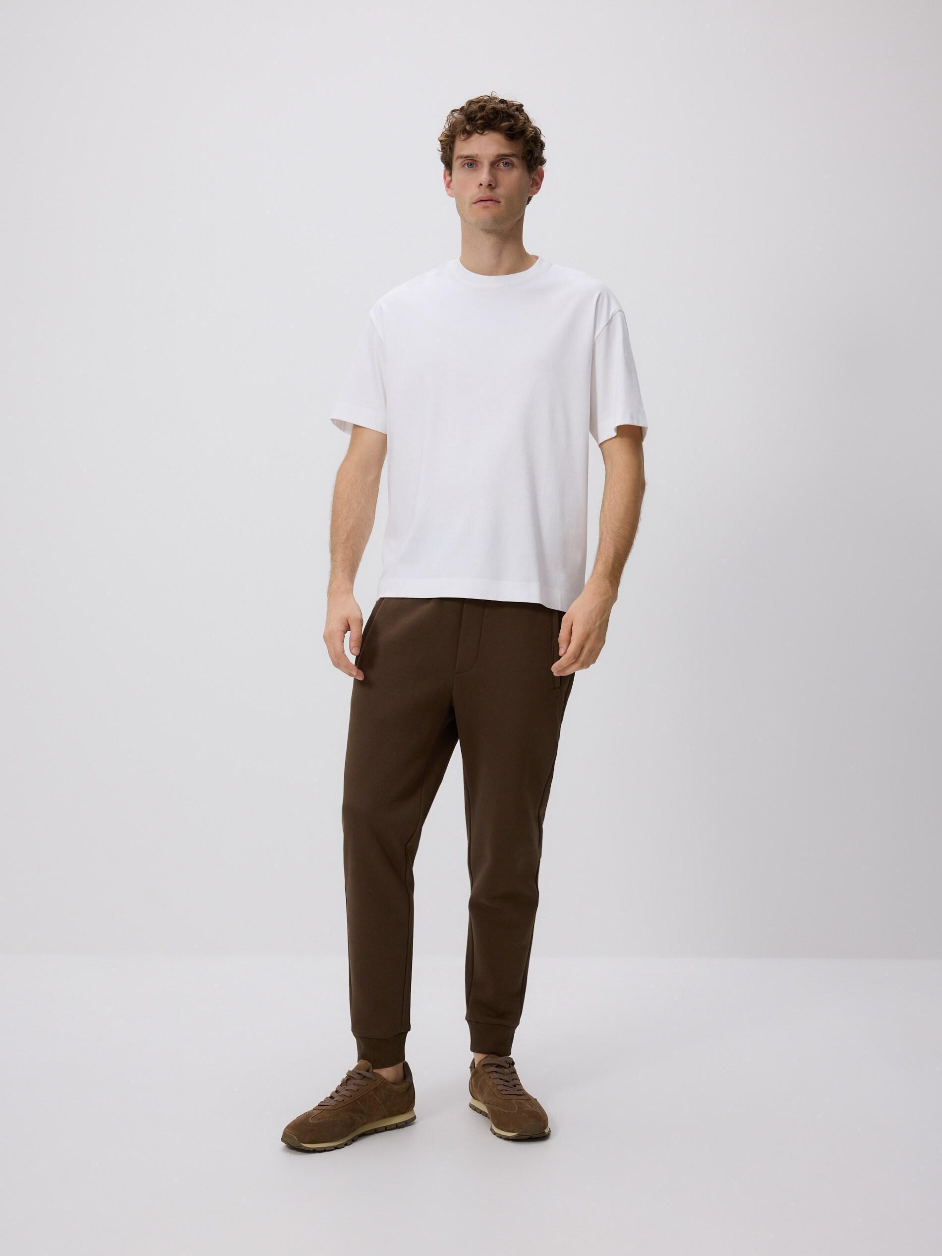 White Boxy T-Shirt In Mercerized Cotton, White, medium