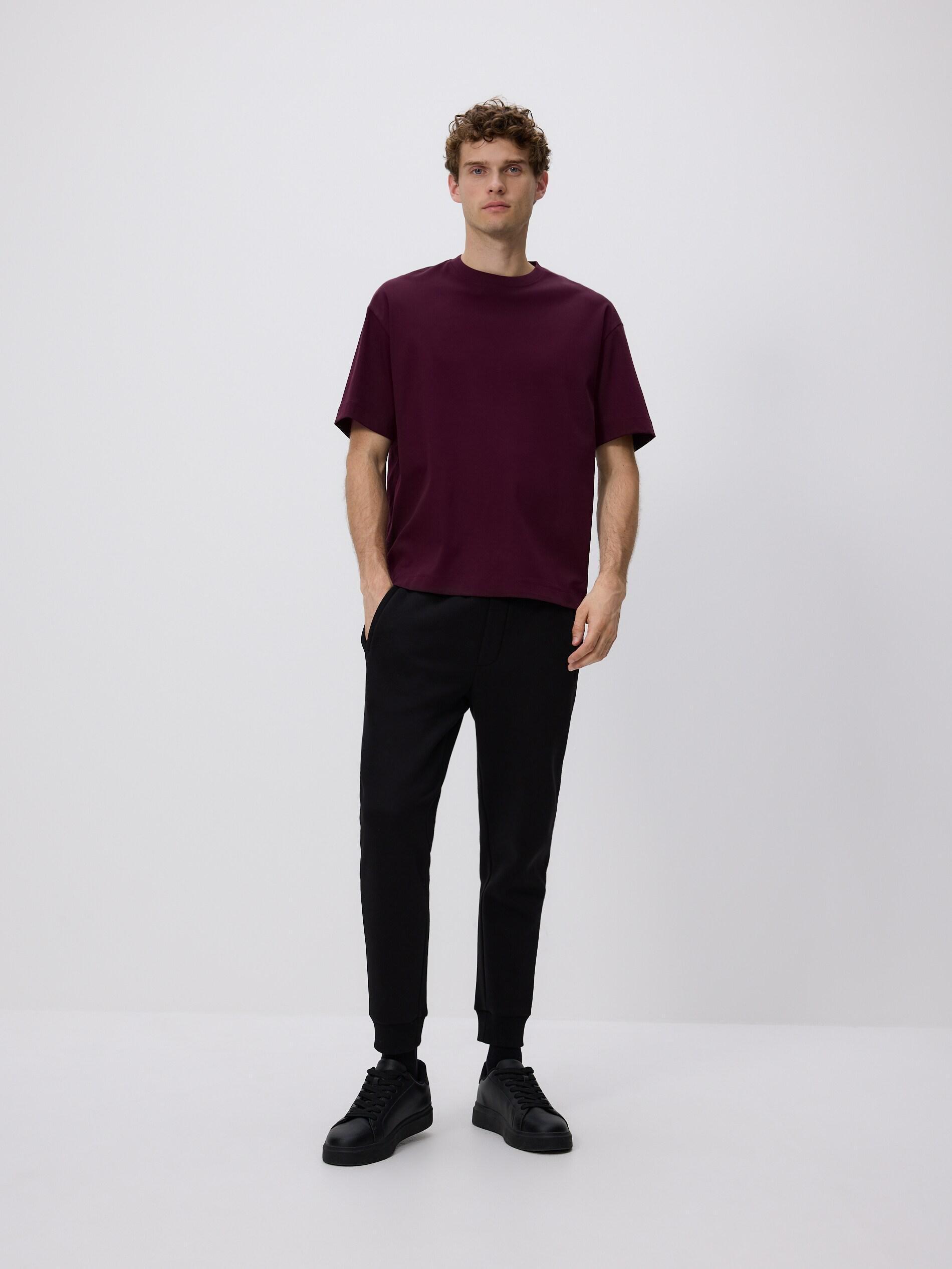 Brown Boxy T-Shirt In Mercerized Cotton, Brown, large image number 4