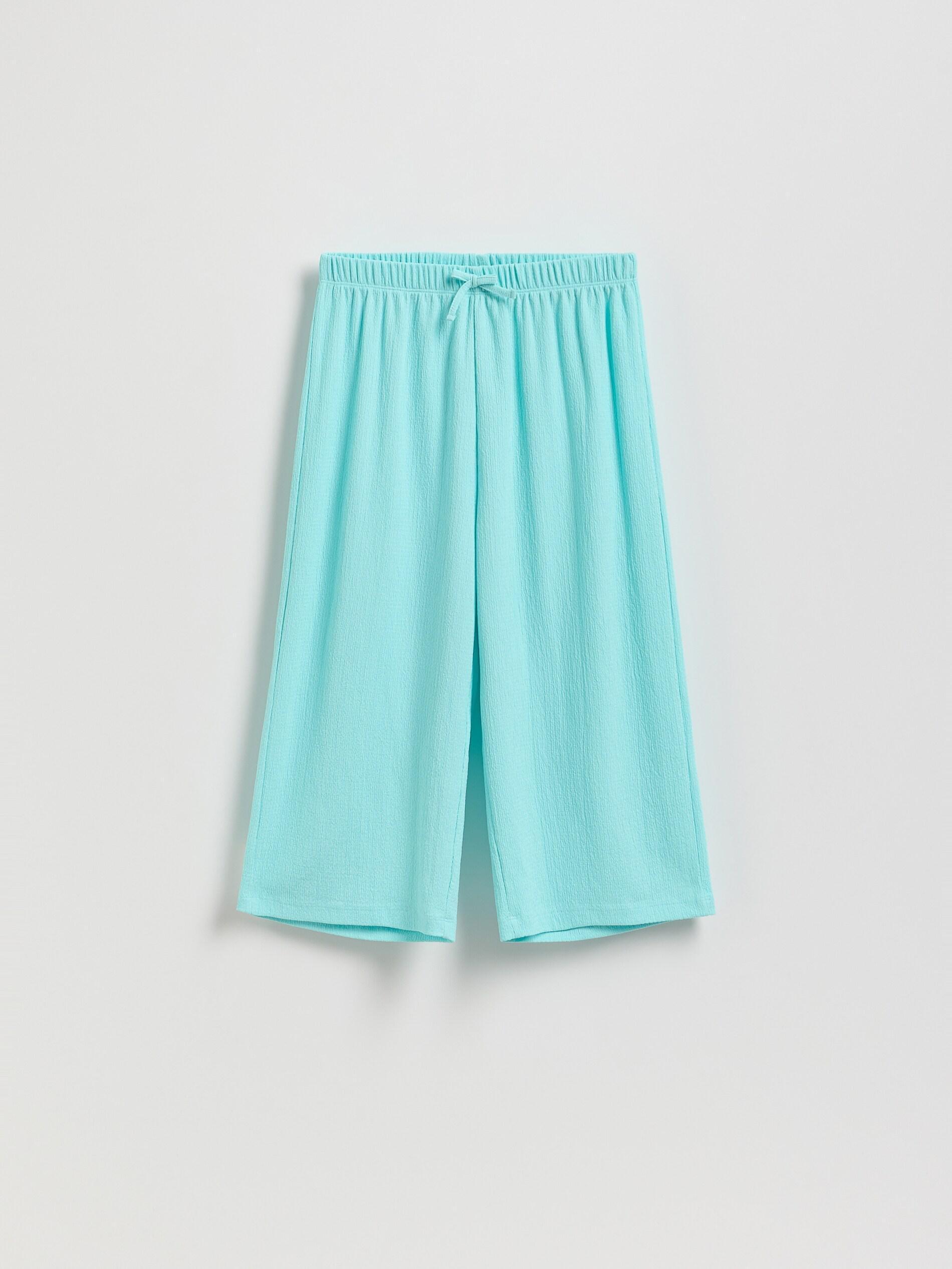 Turquoise Jersey Culotte Trousers, Turquoise, medium