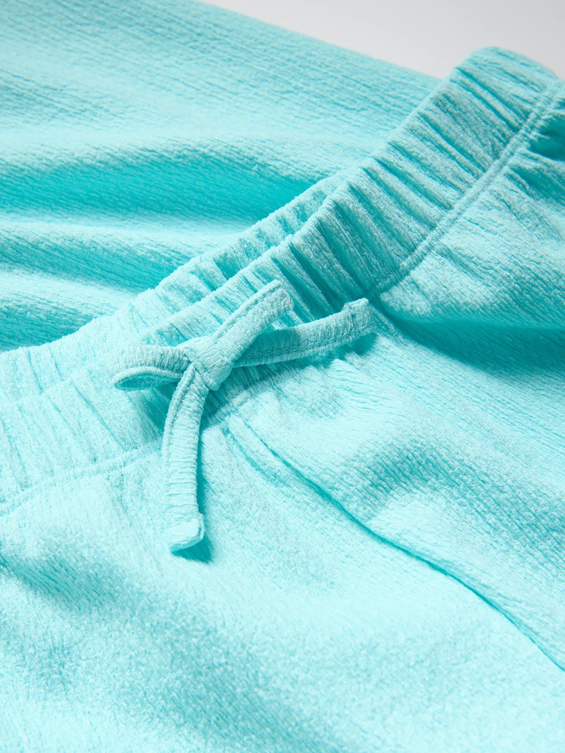 Turquoise Jersey Culotte Trousers, , large image number 3