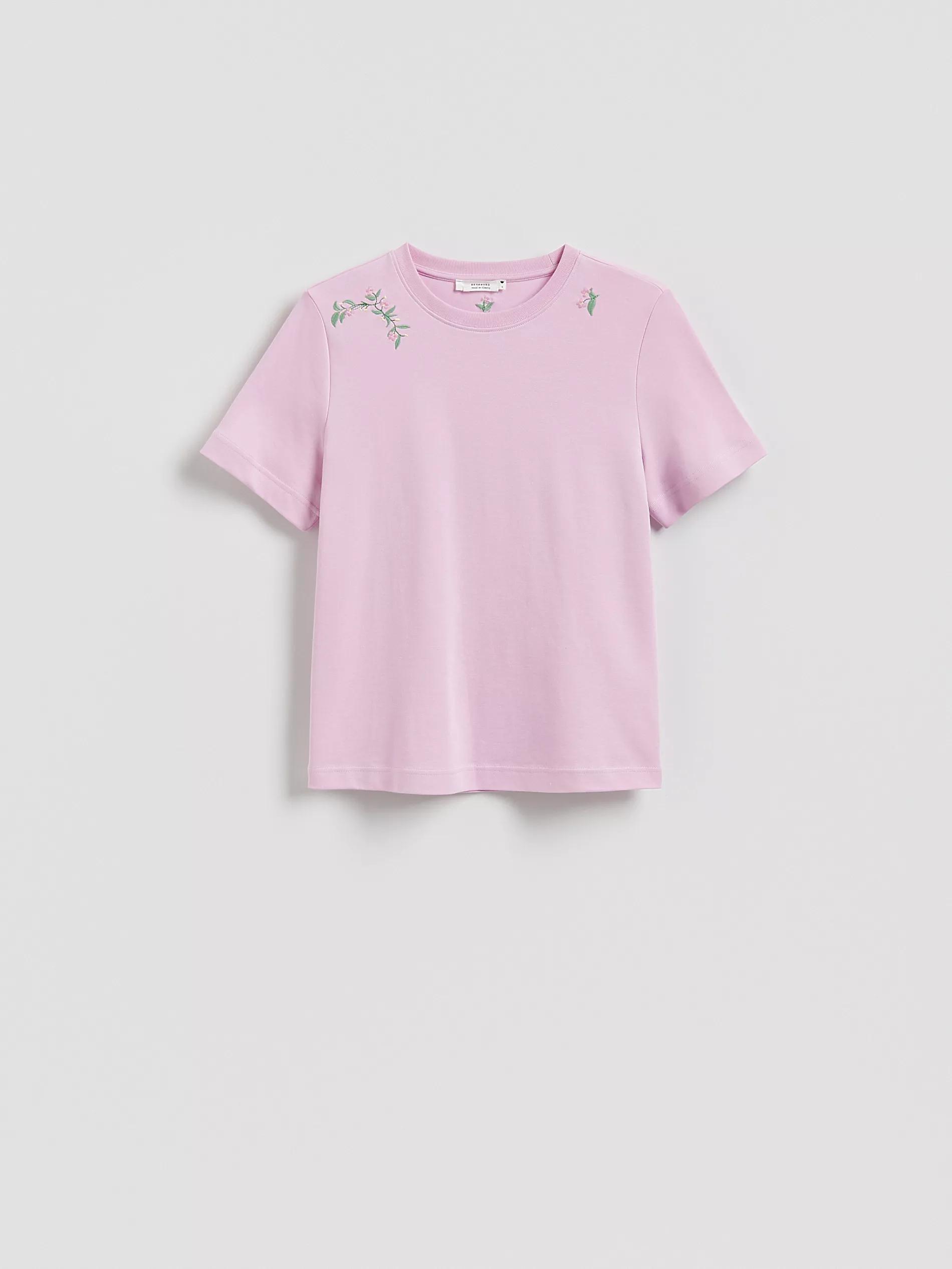 Purple T-shirt with embroidery, , large image number 3