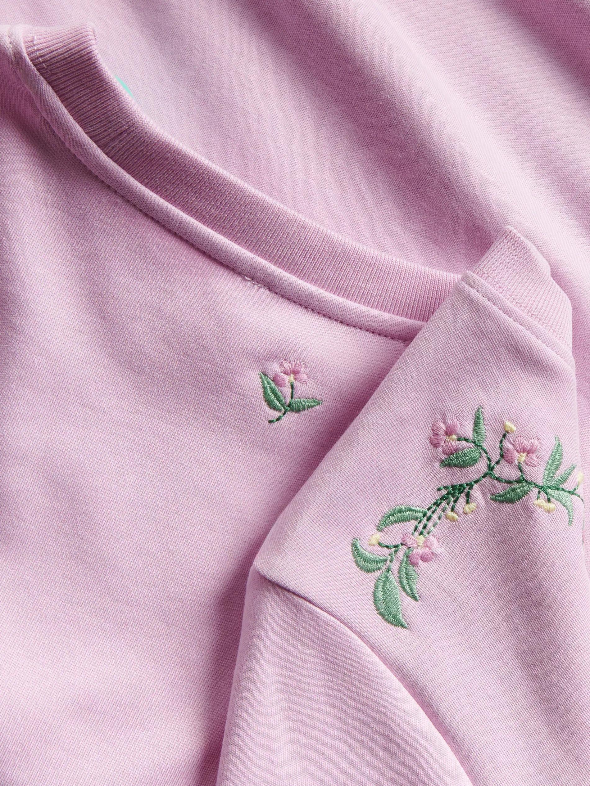 Purple T-shirt with embroidery, , large image number 4