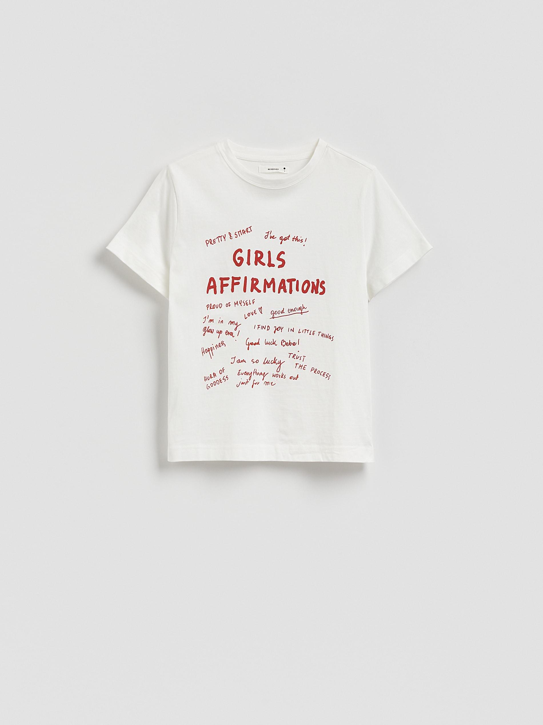 White T-Shirt With Print, White, large image number 3