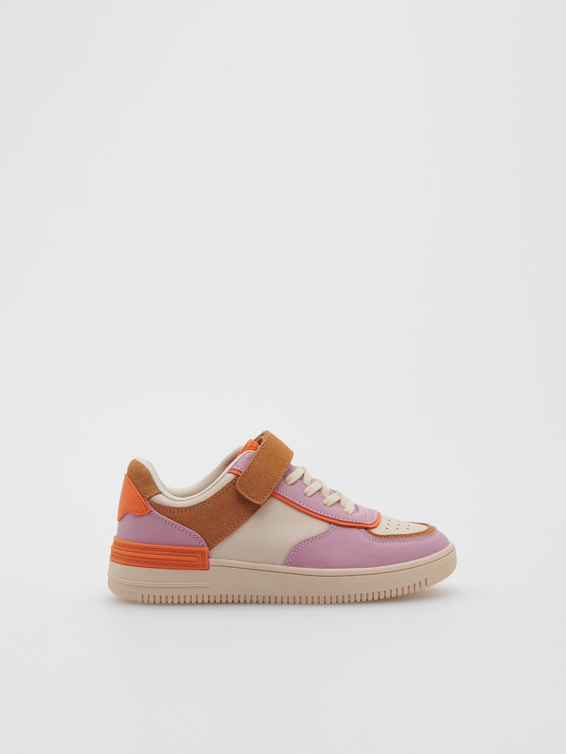 Purple Velcro Fastening Sneakers, Unisex Kids, , large image number 0