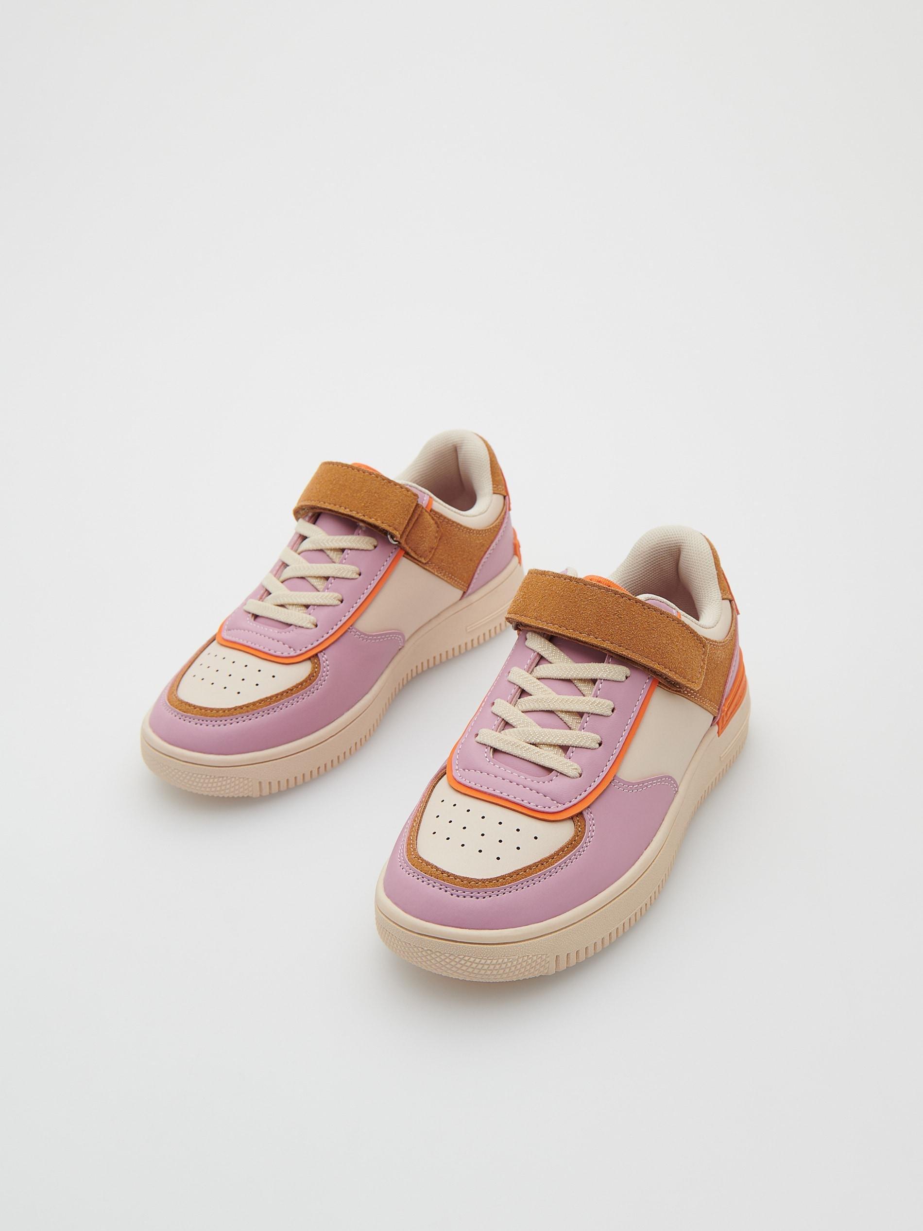 Purple Velcro Fastening Sneakers, Unisex Kids, , large image number 2