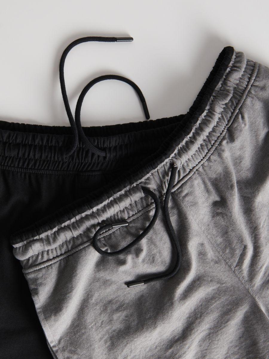 Black Pyjama Shorts, Set Of 2, Black, large image number 1
