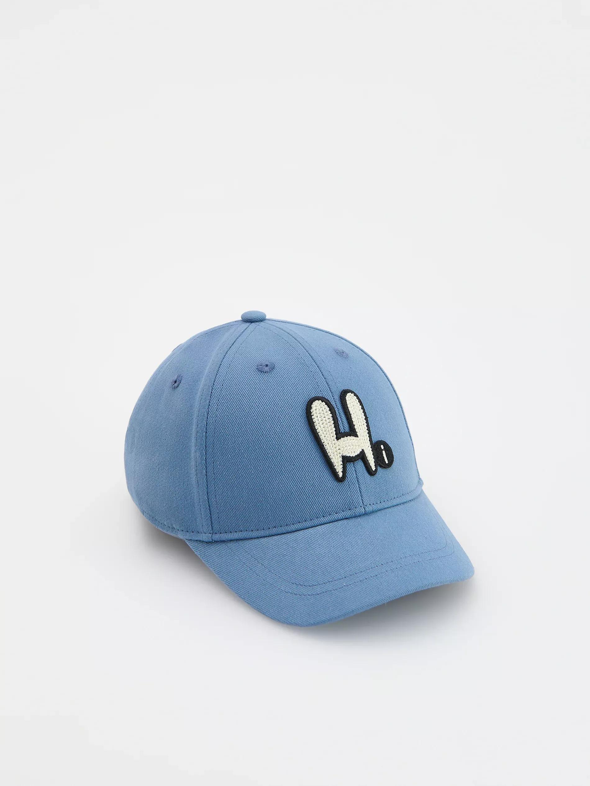 Blue Cotton Baseball Cap, Blue, medium