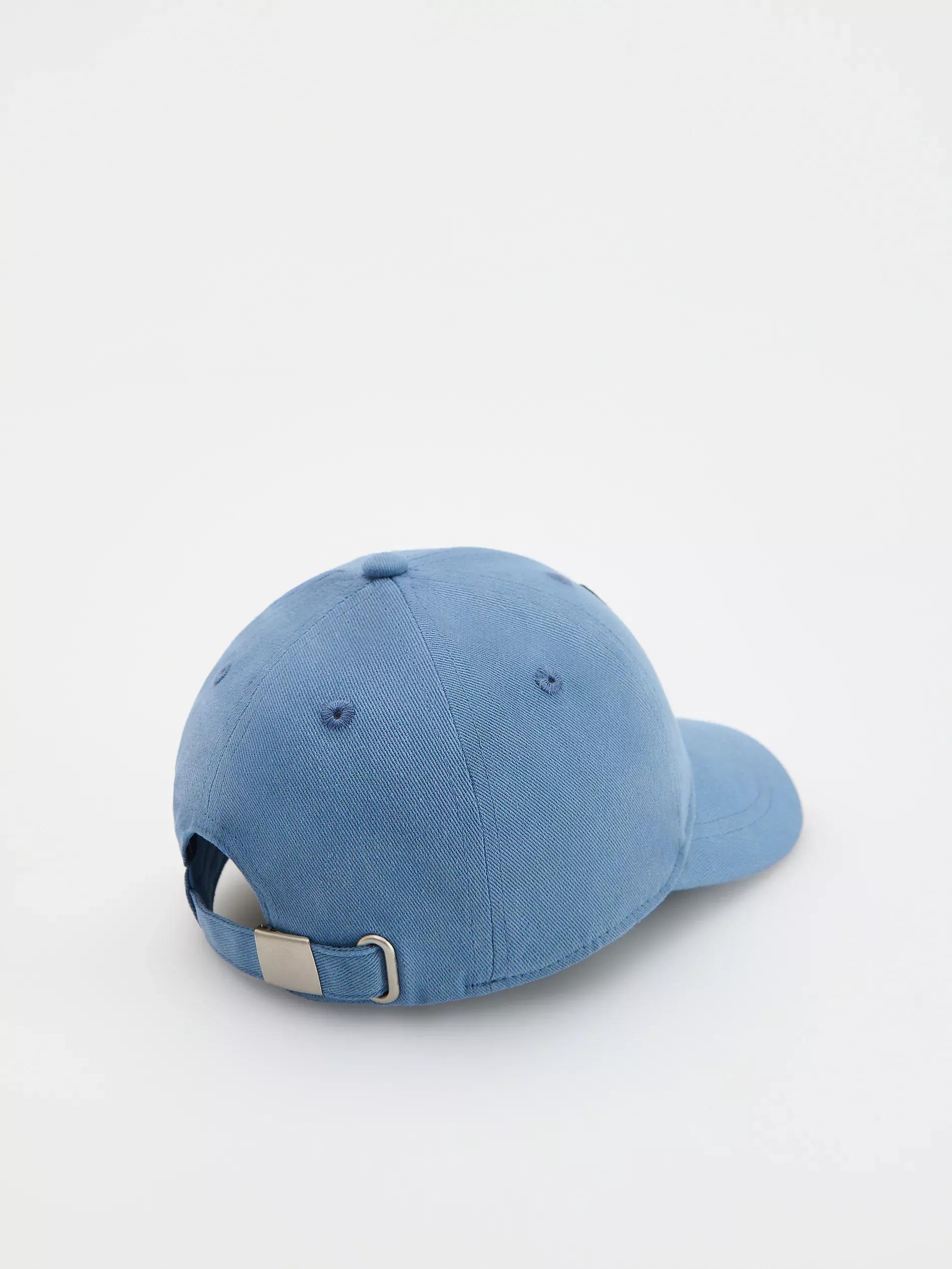 Blue Cotton Baseball Cap, Blue, medium