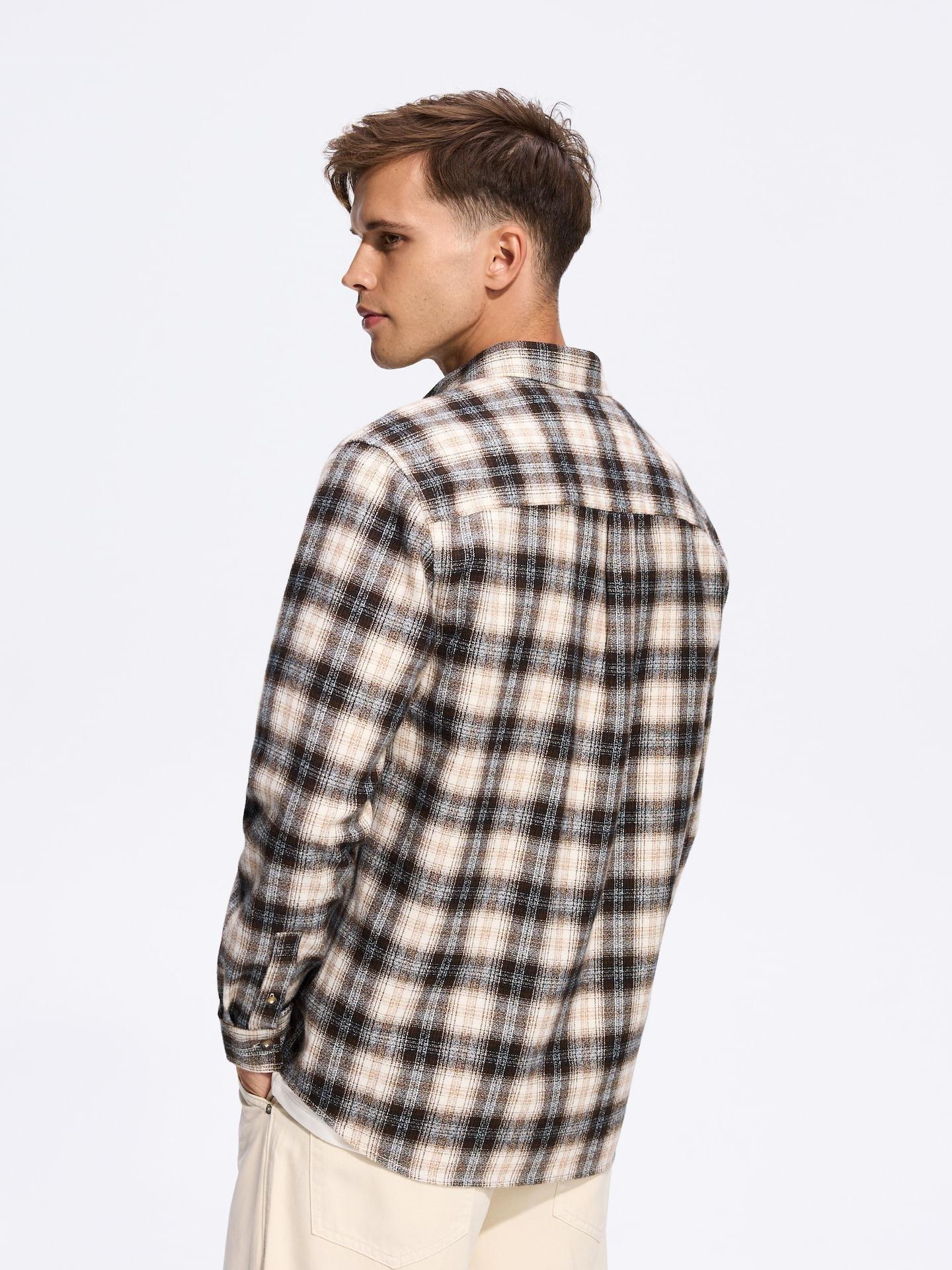 Beige Regular Fit Check Shirt, Beige, large image number 2