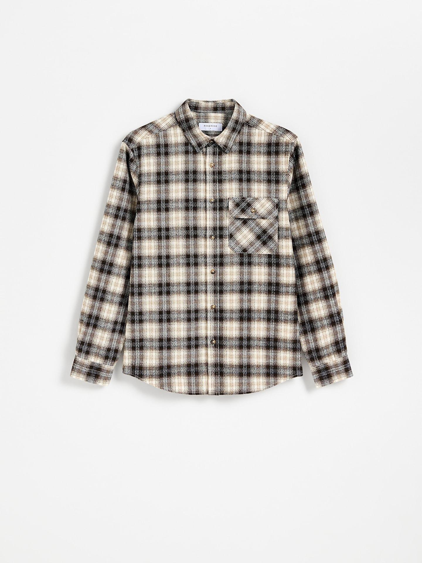 Beige Regular Fit Check Shirt, Beige, large image number 3