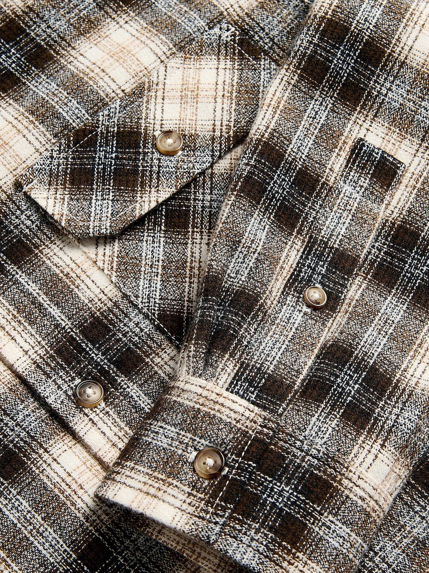 Beige Regular Fit Check Shirt, Beige, large image number 4