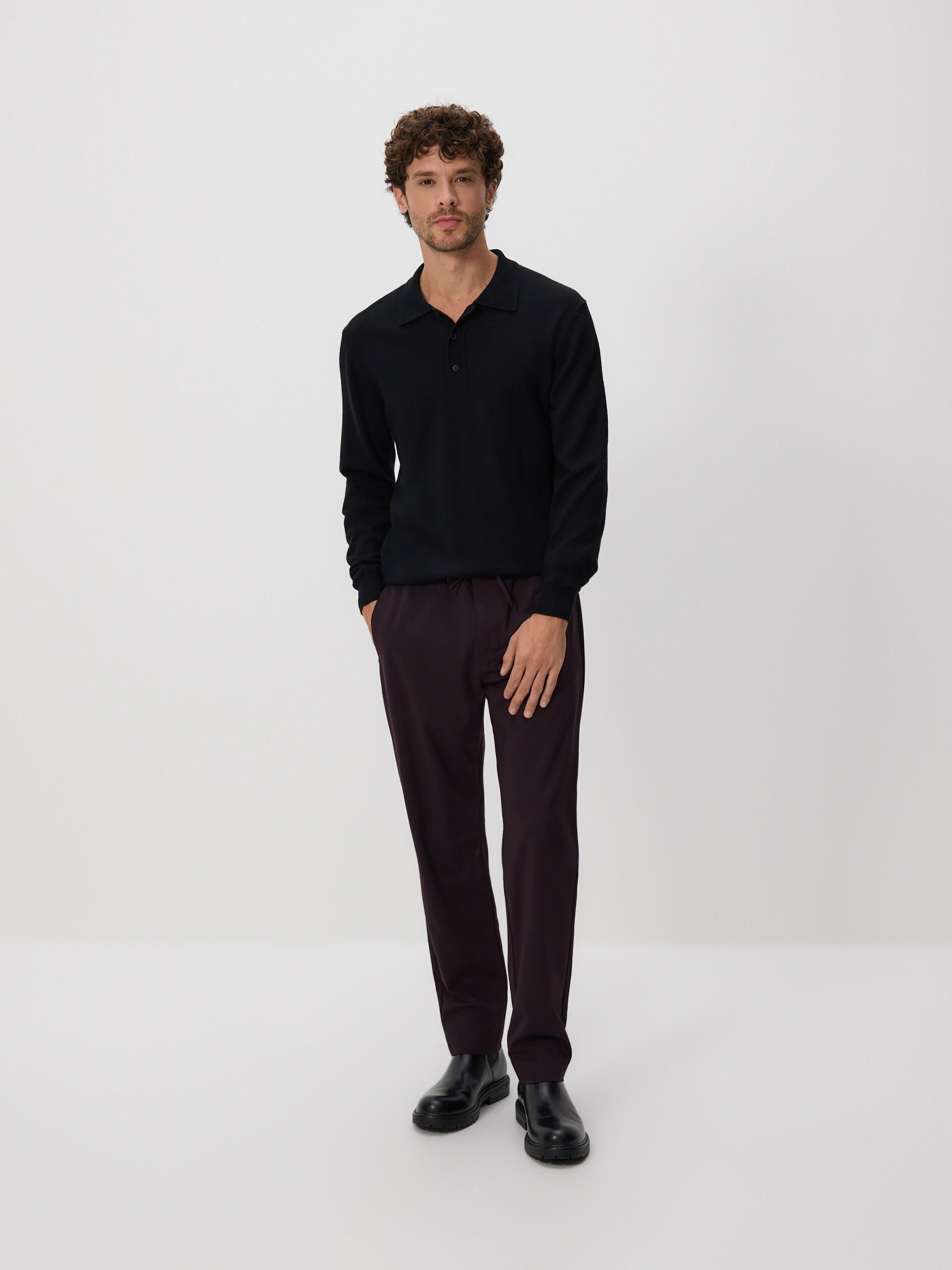 بنطال جوغر عنابي, Burgundy, large image number 1