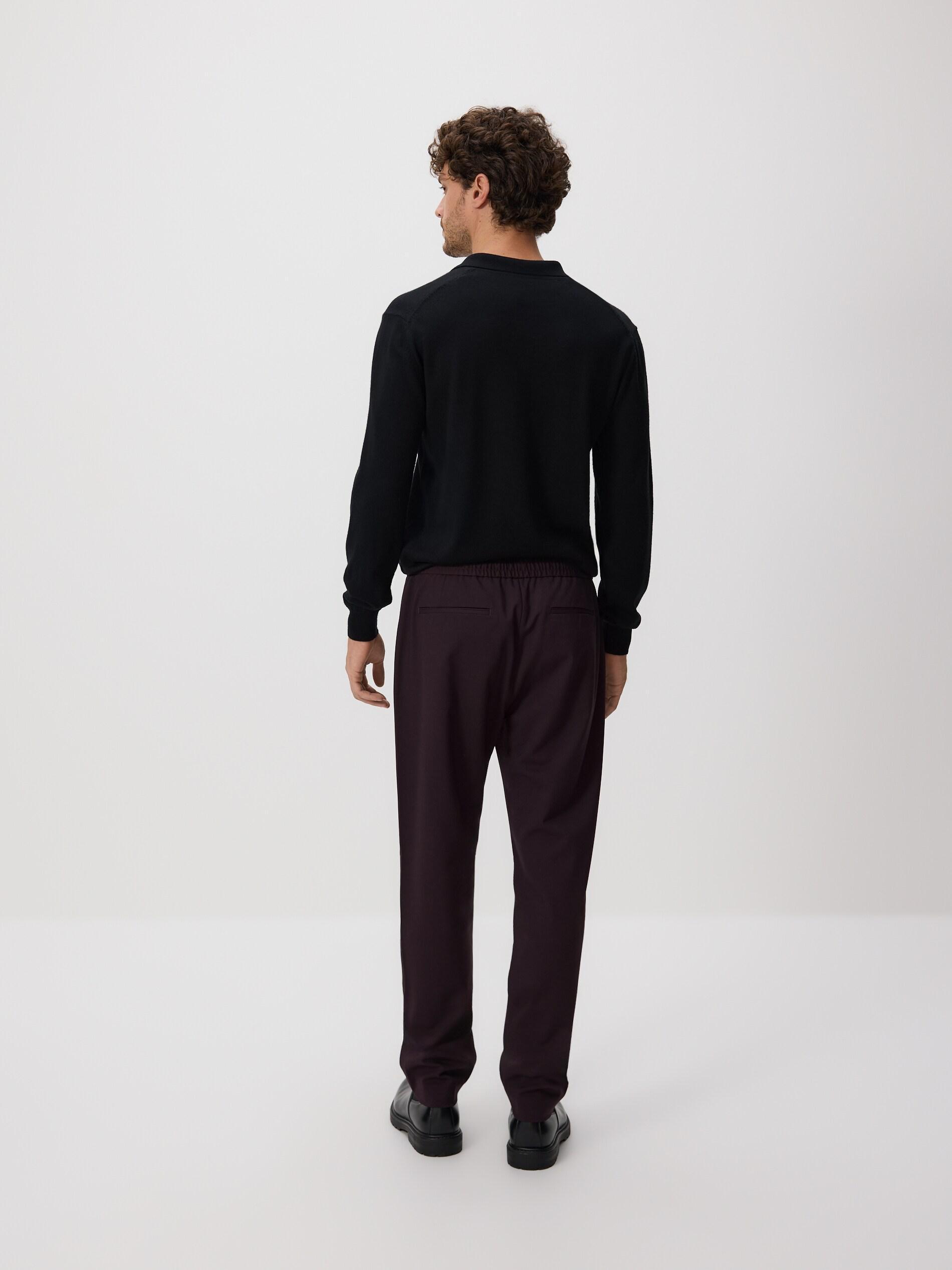 بنطال جوغر عنابي, Burgundy, large image number 3