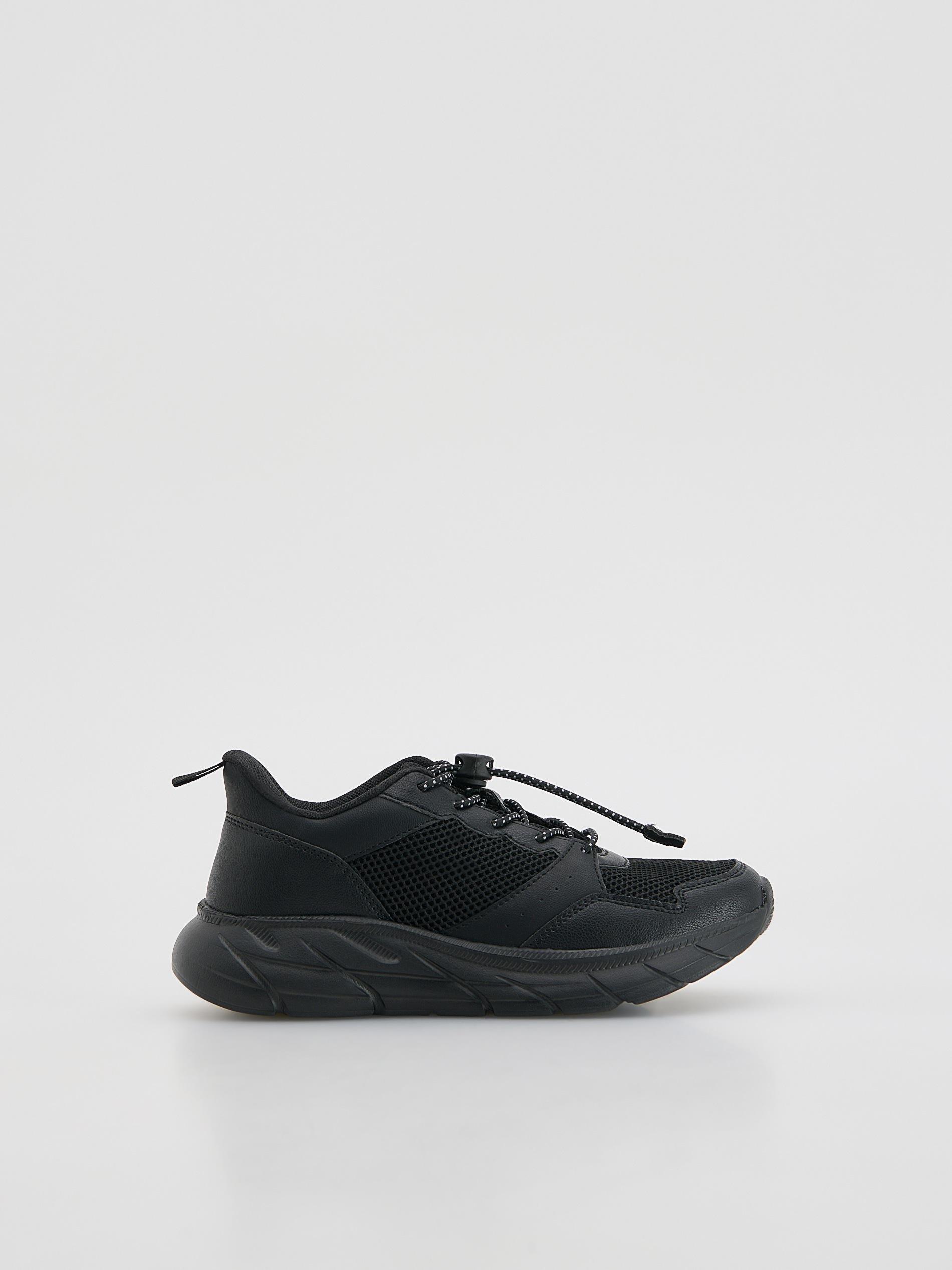 Black Classic Sneakers, Black, large image number 0