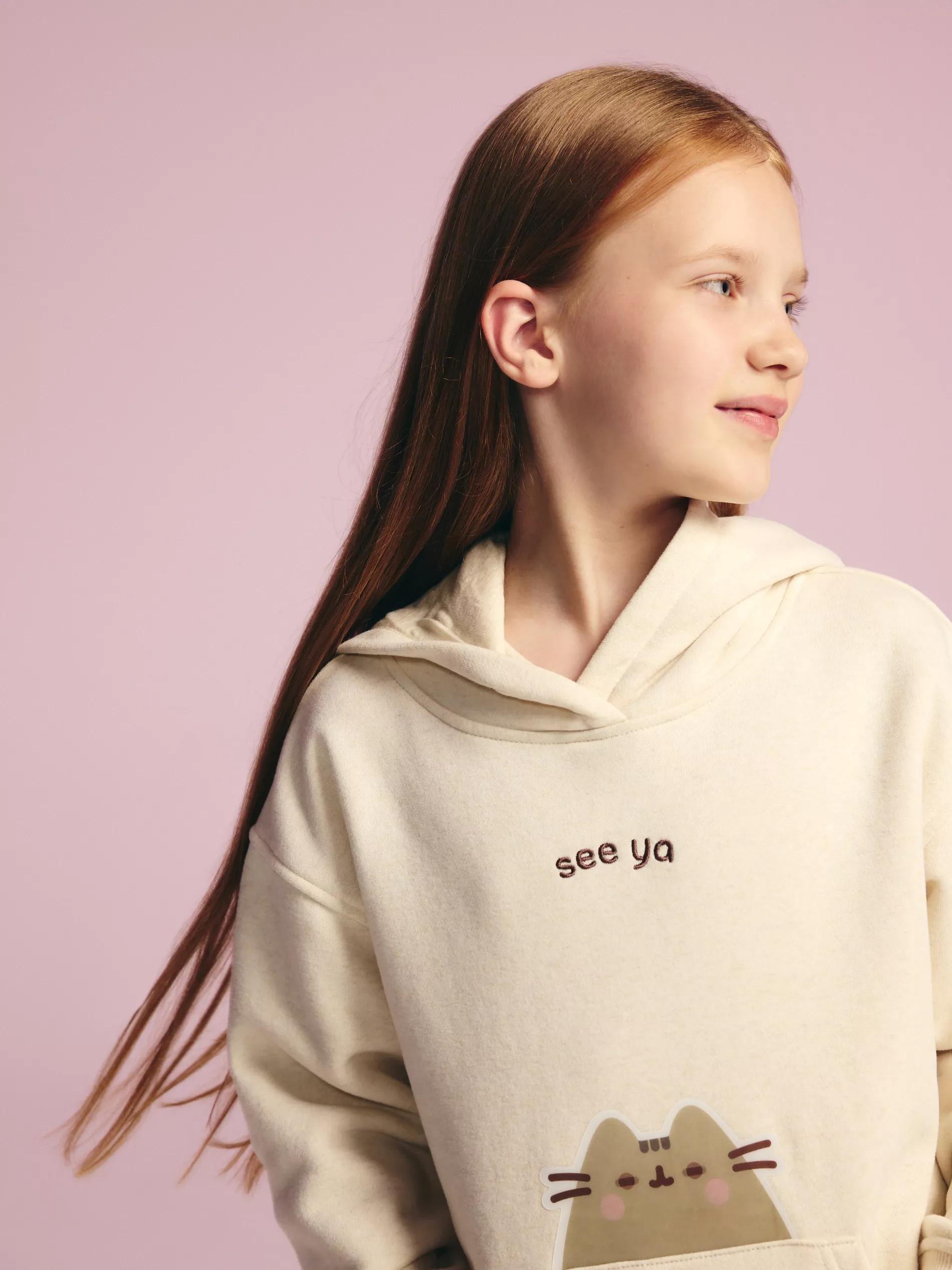 BEIGE Pusheen sweatshirt with 3D applique, , large image number 0