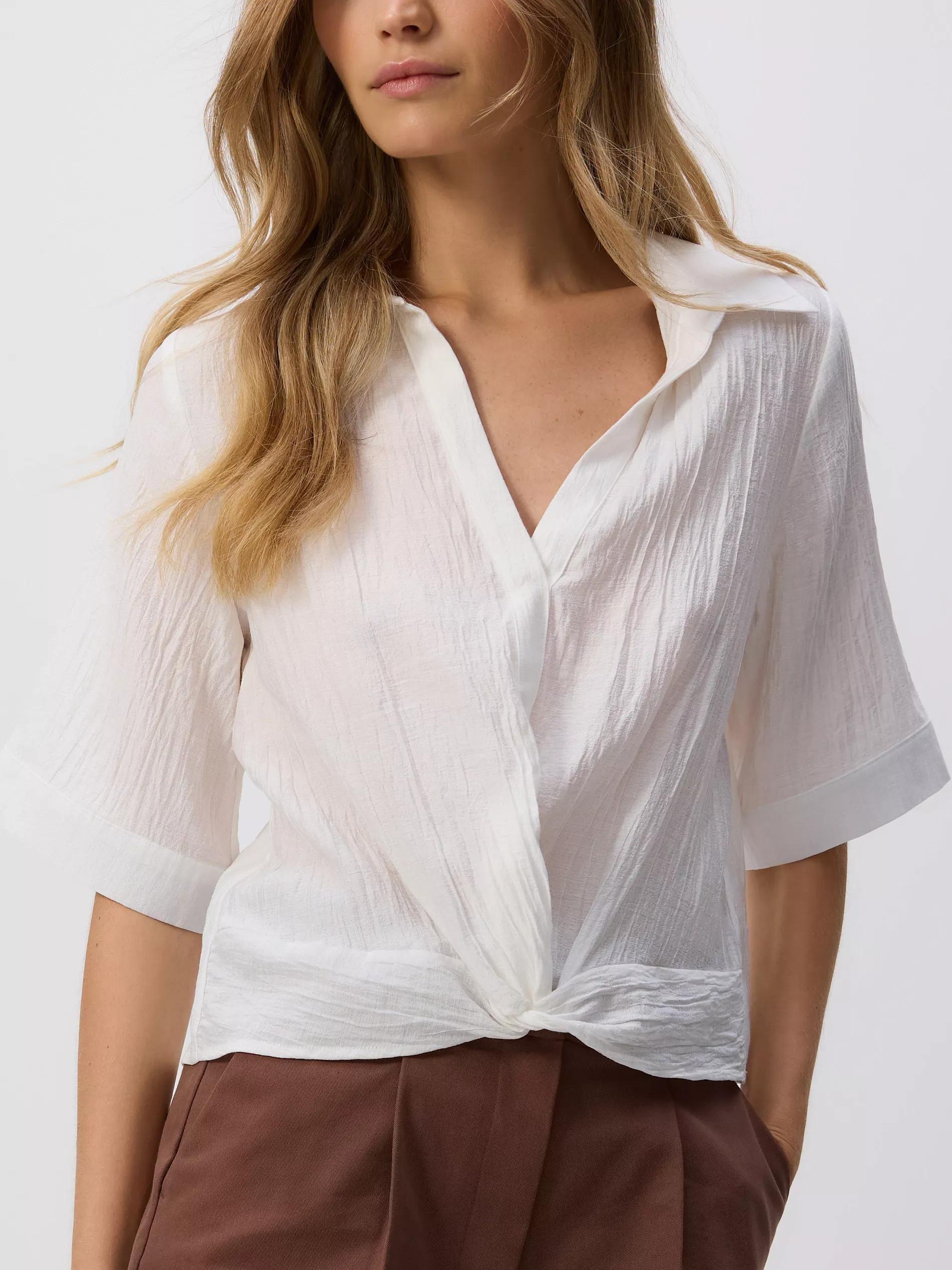 WHITE Crease effect shirt, White, large image number 1